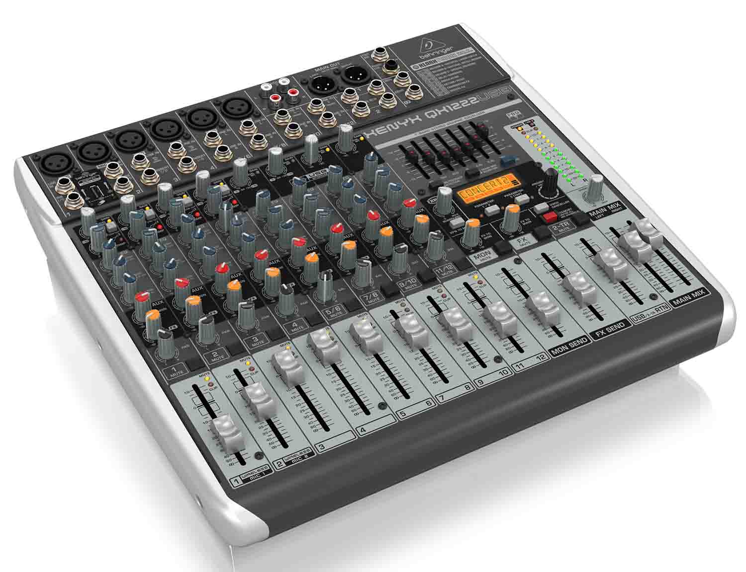 Behringer QX1222USB, 16-Input 2/2-Bus Mixer with USB Audio Interface - Hollywood DJ