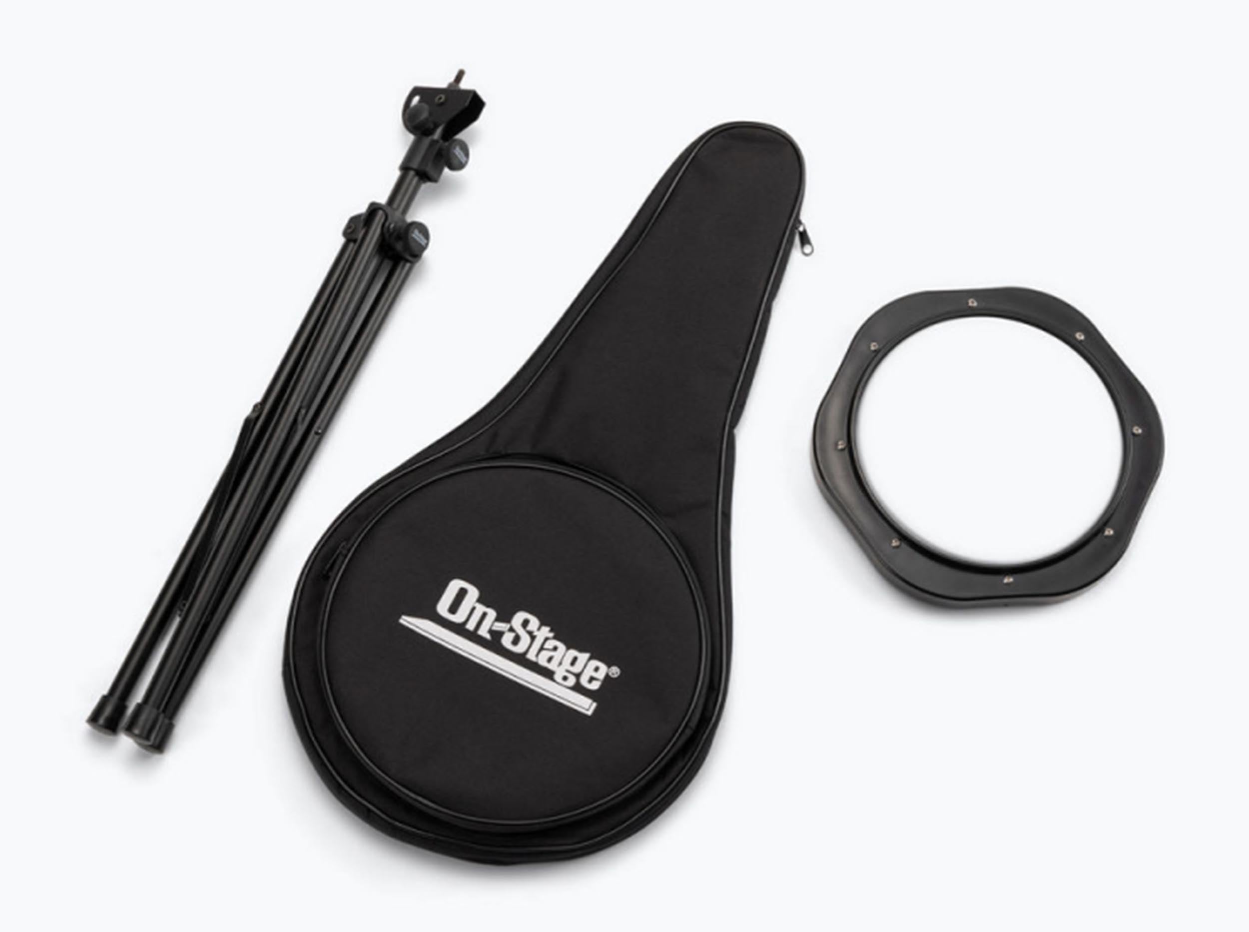 On Stage DFP5500, Drum Practice Pad with Stand and Bag On-Stage