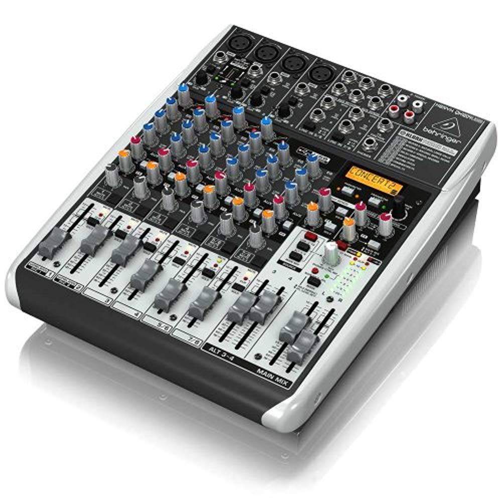 Behringer QX1204USB, 12-Input 2/2-Bus Mixer with USB Audio Interface - Hollywood DJ