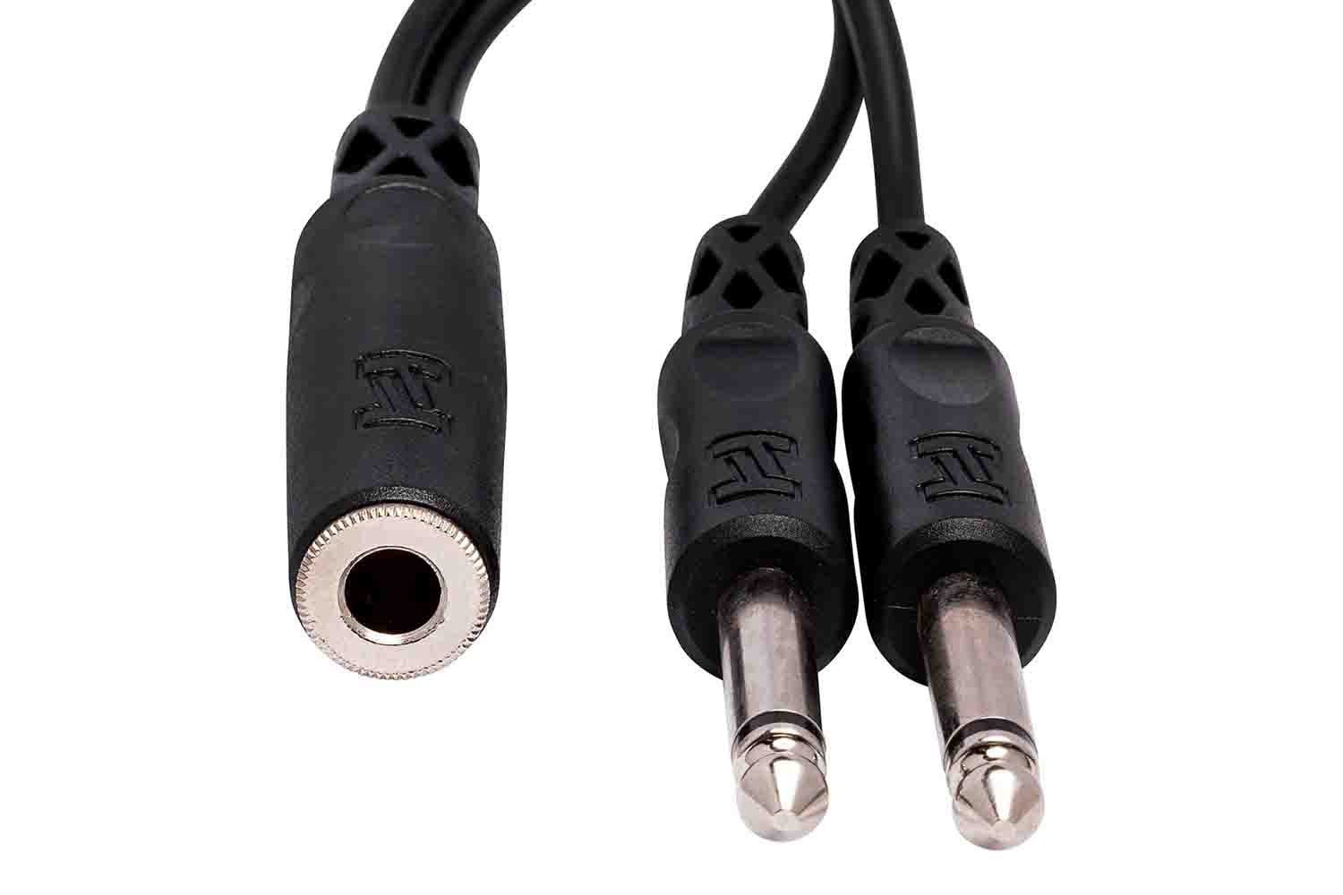 Hosa YPP-106 Y Cable, 1/4 in TSF to Dual 1/4 in TS - Hollywood DJ