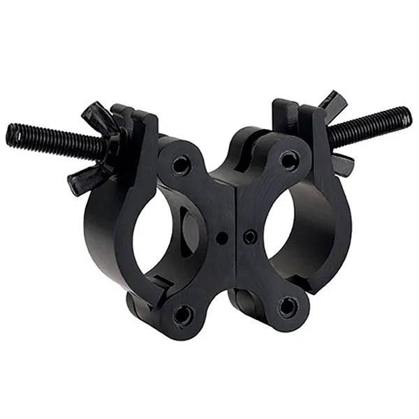 Odyssey LACSDP50B, Aluminum Swivel Dual Pro Wide Lighting Clamp In Black - Hollywood DJ