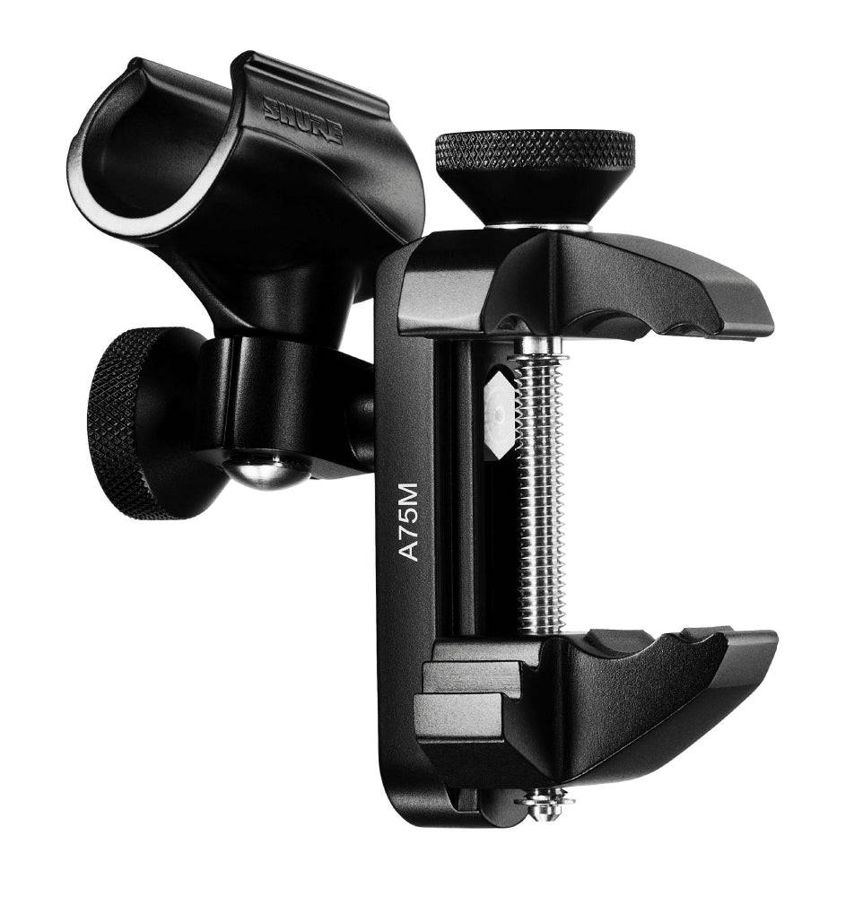 Shure A75M Universal Large and Small Clip Microphone Mount with Universal Threaded Adapter Post - Hollywood DJ