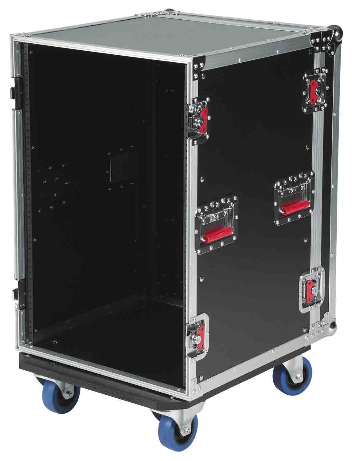 Gator Cases G-TOUR 16U CAST, 16U Standard Road Rack Case with Casters - Hollywood DJ