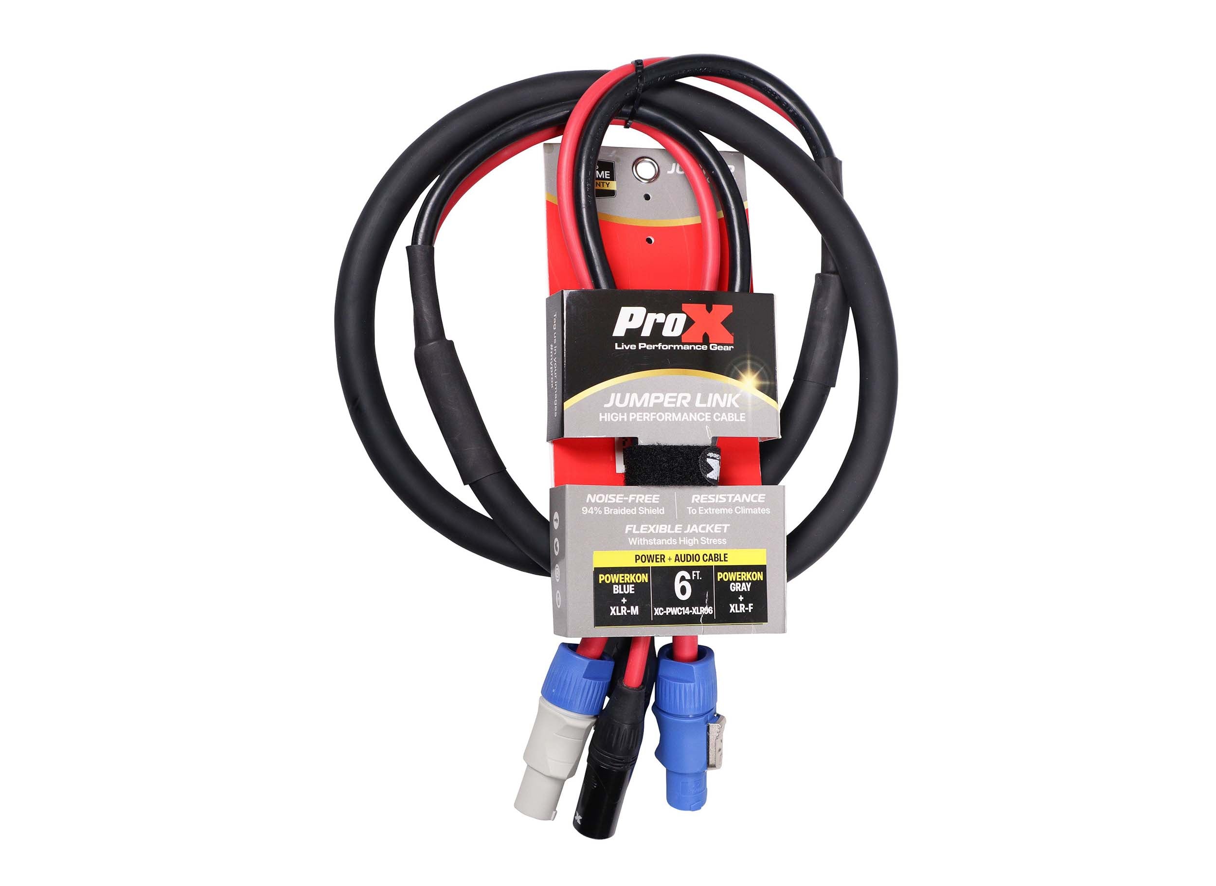 ProX XC-PWC14-XLR06 XLR to Blue and Gray Link Cable Powercon Compatible Devices - 6 Feet by ProX Cases