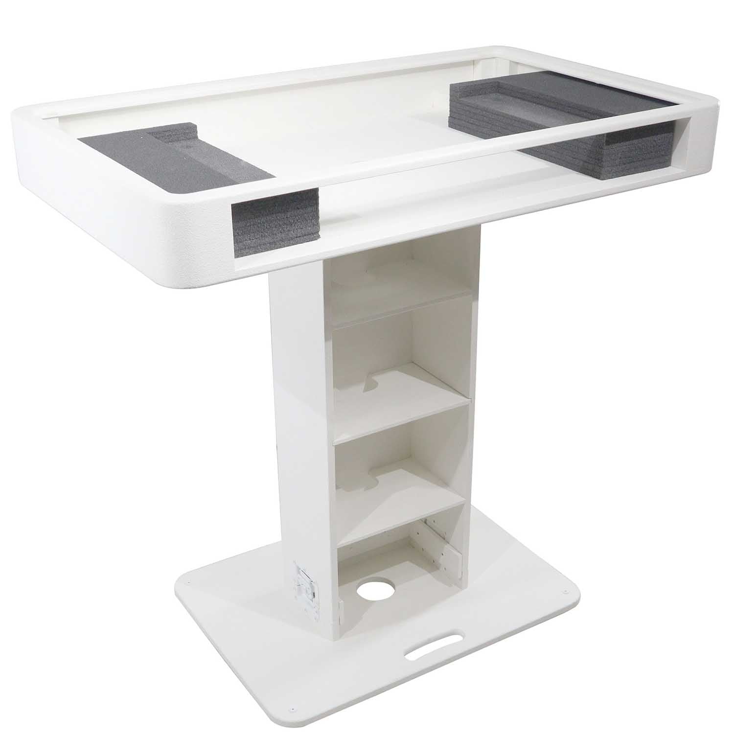 ProX XZF-DJCTWCASE Control Tower DJ Stand with Laptop Stand, and Travel Cases - White Finish - Hollywood DJ