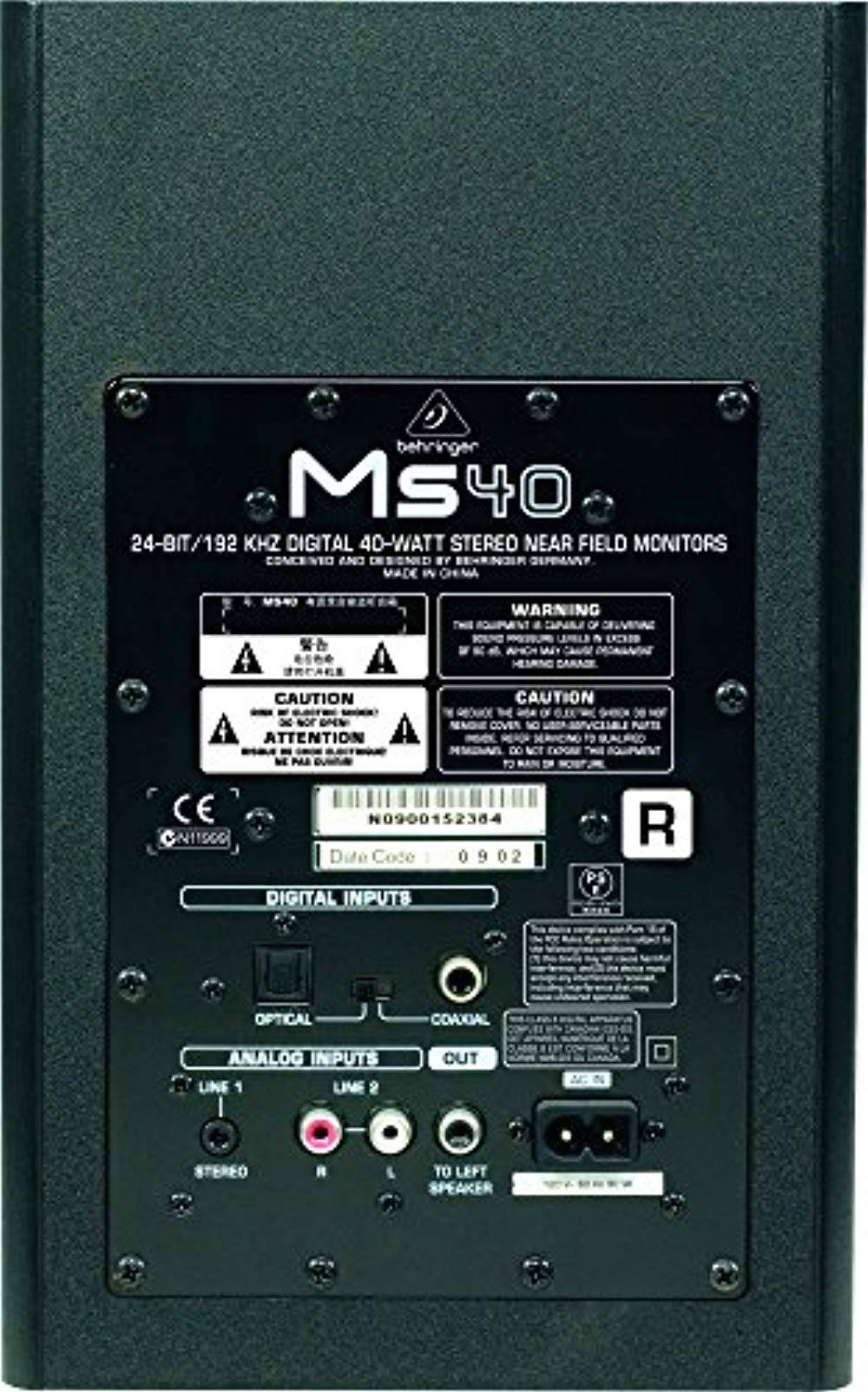 Behringer MS40, 40W Digital Stereo Near Field Monitor System - Hollywood DJ