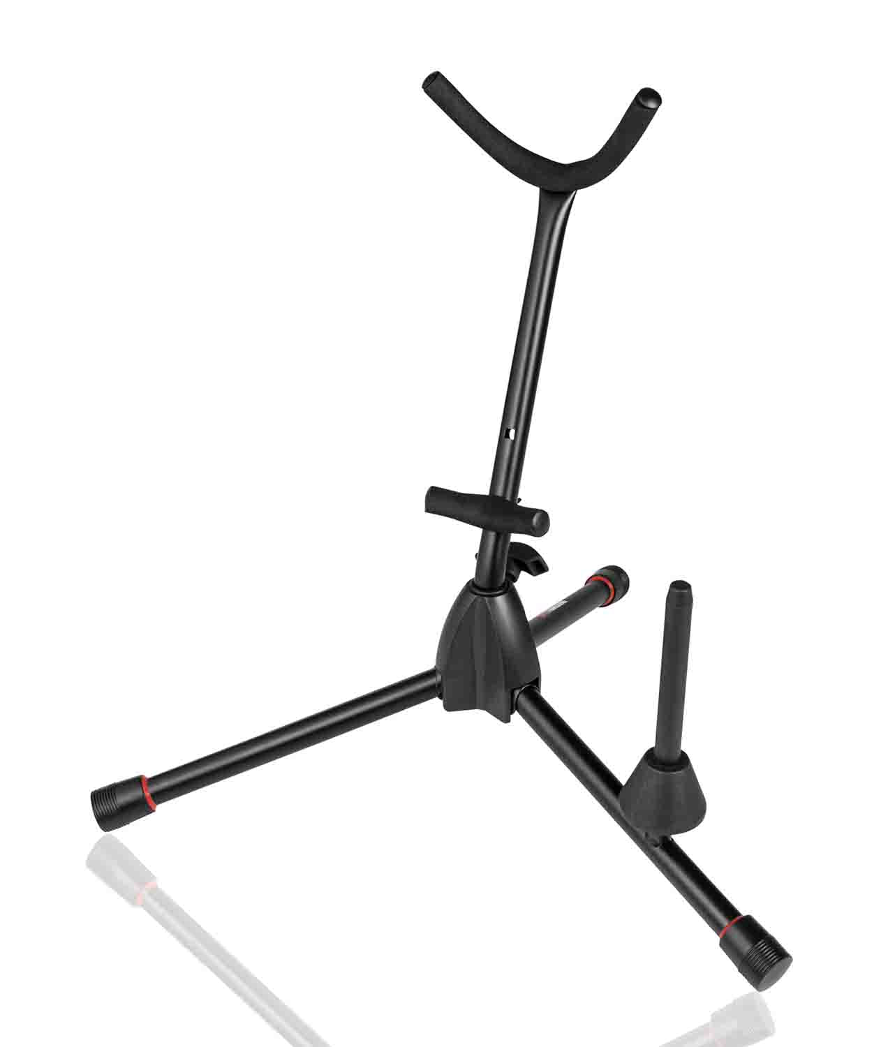 Gator GFW-BNO-SAXFLU, Tripod Stand for Alto or Tenor Sax with Clarinet/Flute Peg Attachment - Hollywood DJ