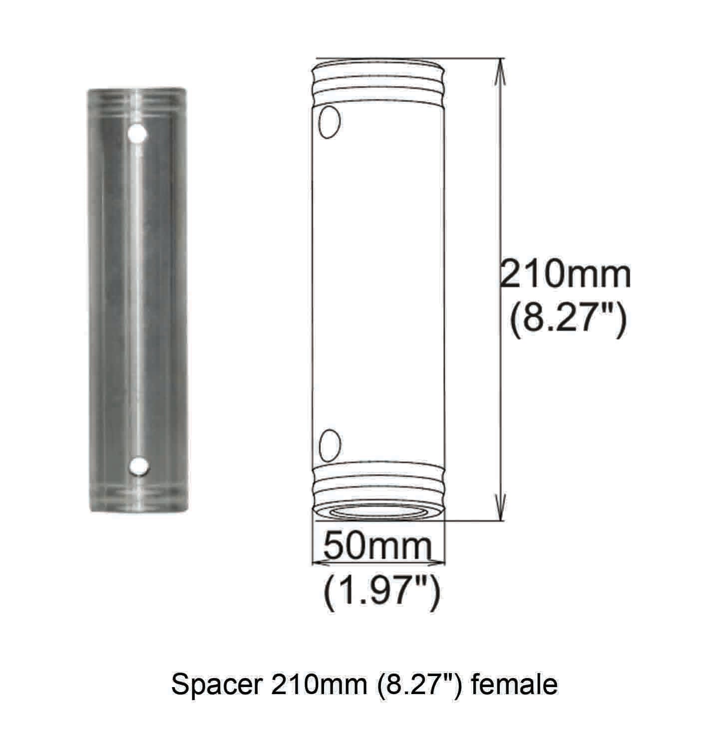 ProX XT-SPFF210 Spacer 210mm Female Coupler - Hollywood DJ