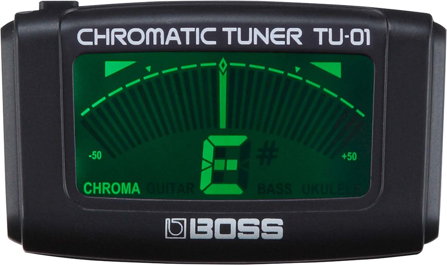 BOSS TU-01 Clip-On Chromatic Tuner - Black - Hollywood DJ