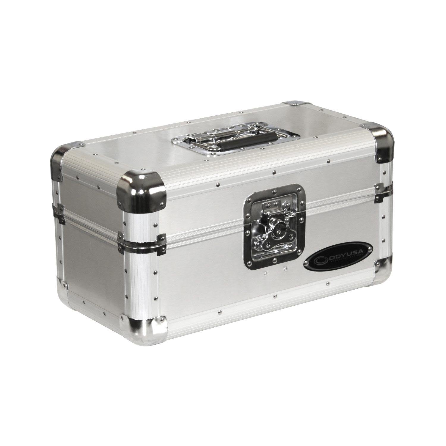 Odyssey K45120SIL Krom Record Utility Case for 120 7” Vinyl Records - Silver - Hollywood DJ