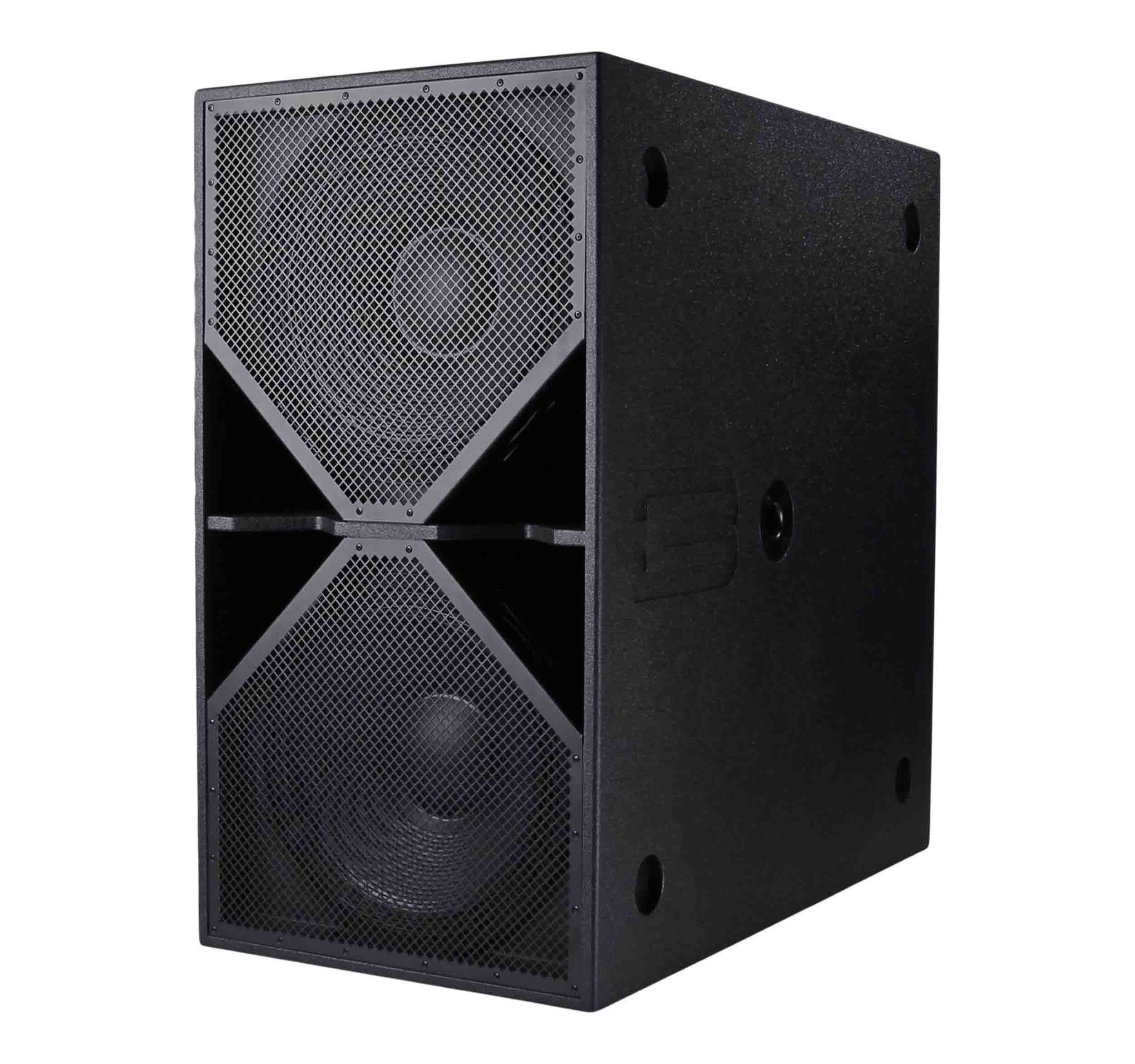 BassBoss BB-ZV28-MK3 Dual 18-Inch Active Subwoofer - Black - Hollywood DJ