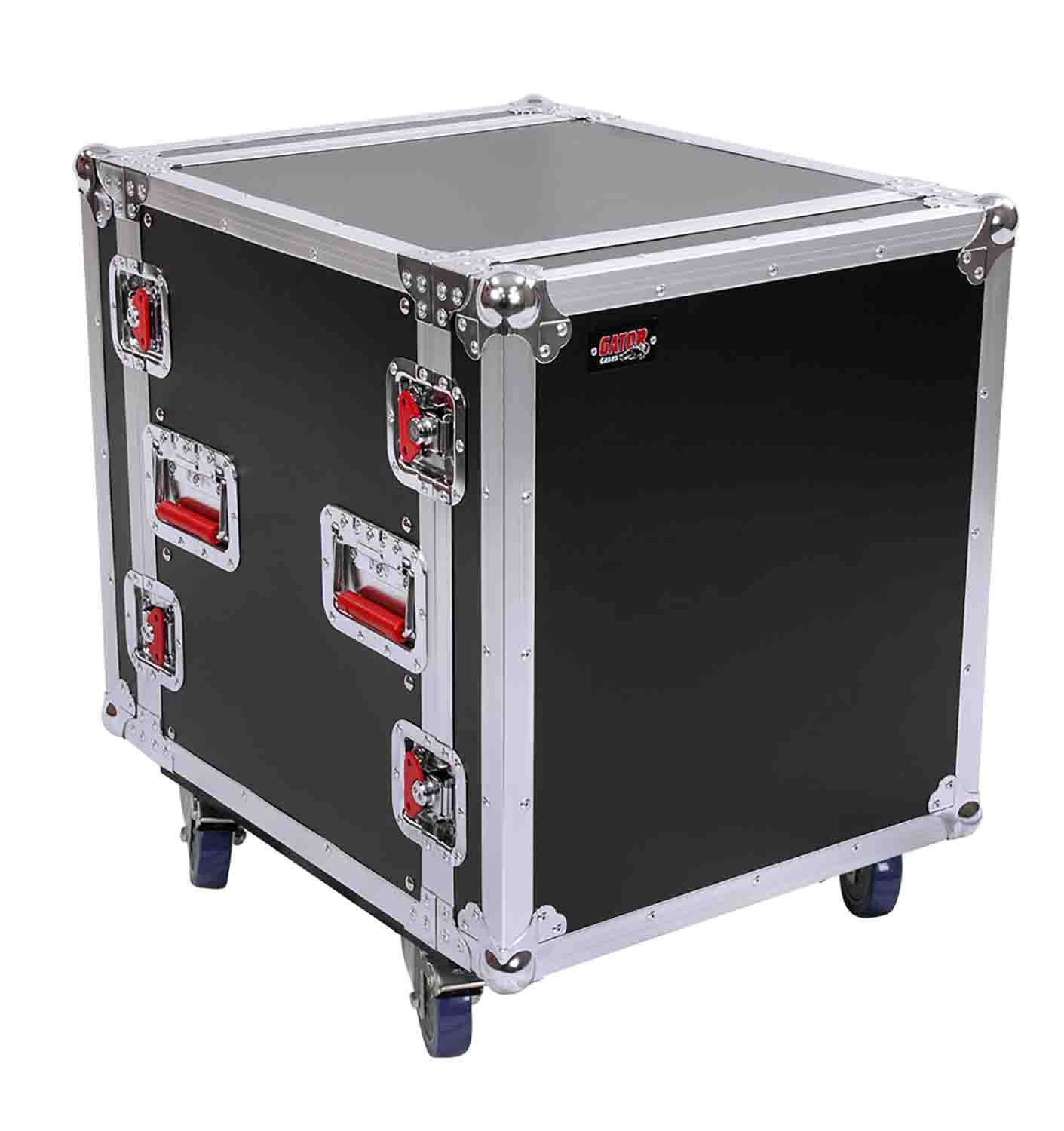 Gator Cases G-TOUR 12U CAST, 12U Standard Road Rack Case with Casters - Hollywood DJ