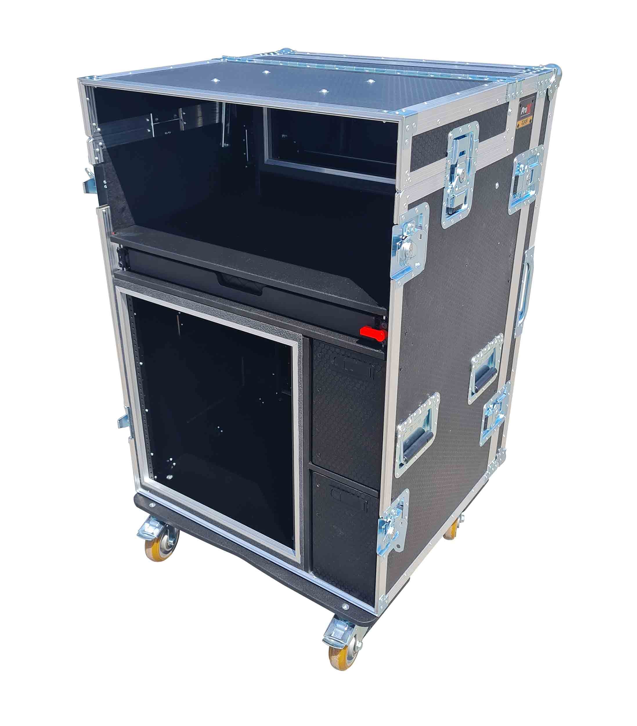 ProX XZF-AVPRO12U4U, Mobile AV Broadcasting Streaming Recording Case with 4U Top 12U Bottom by ProX Cases