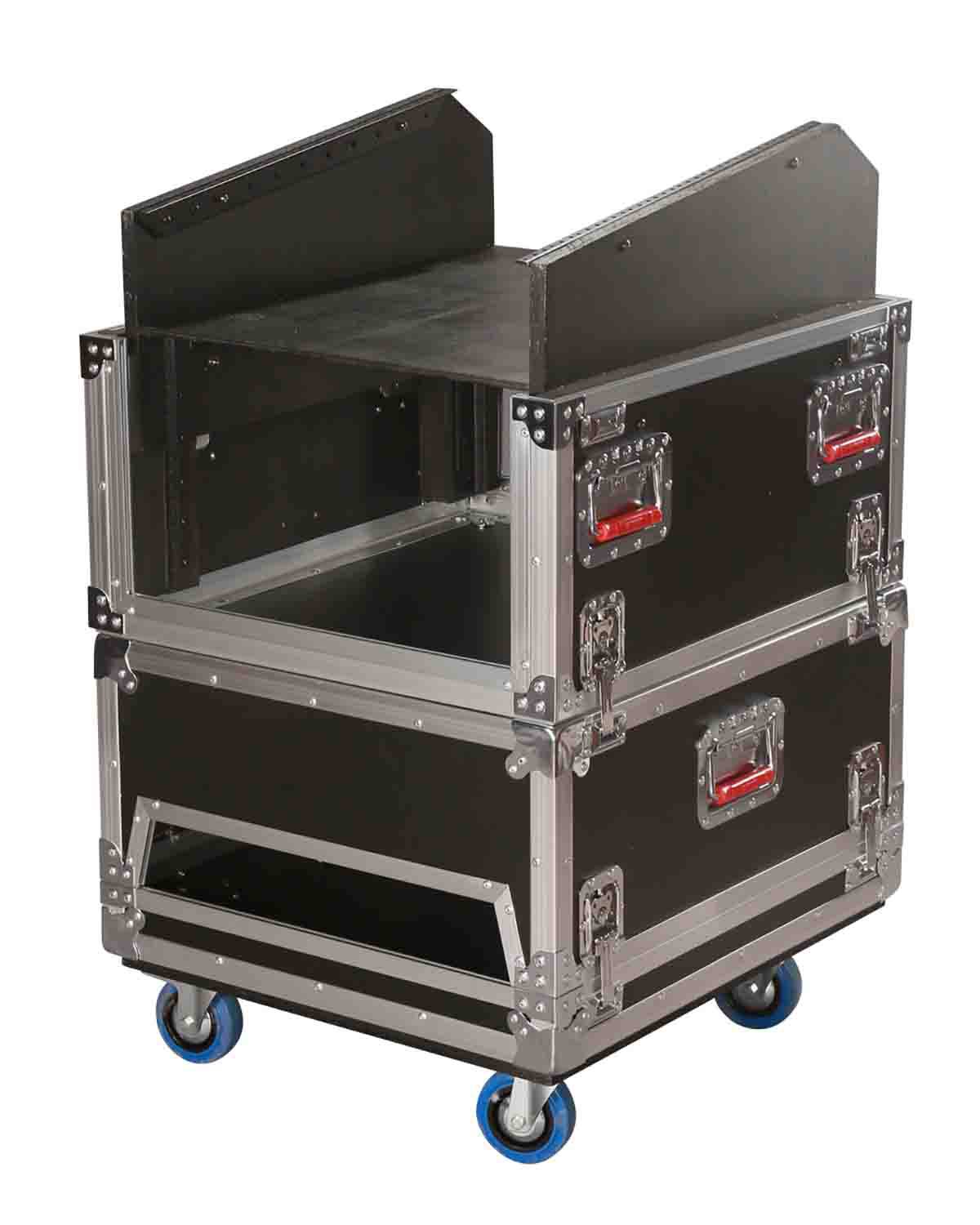 Gator Cases G-TOUR-GRC-1406, 14U Top, 6U Side Road Console Rack Case - Hollywood DJ