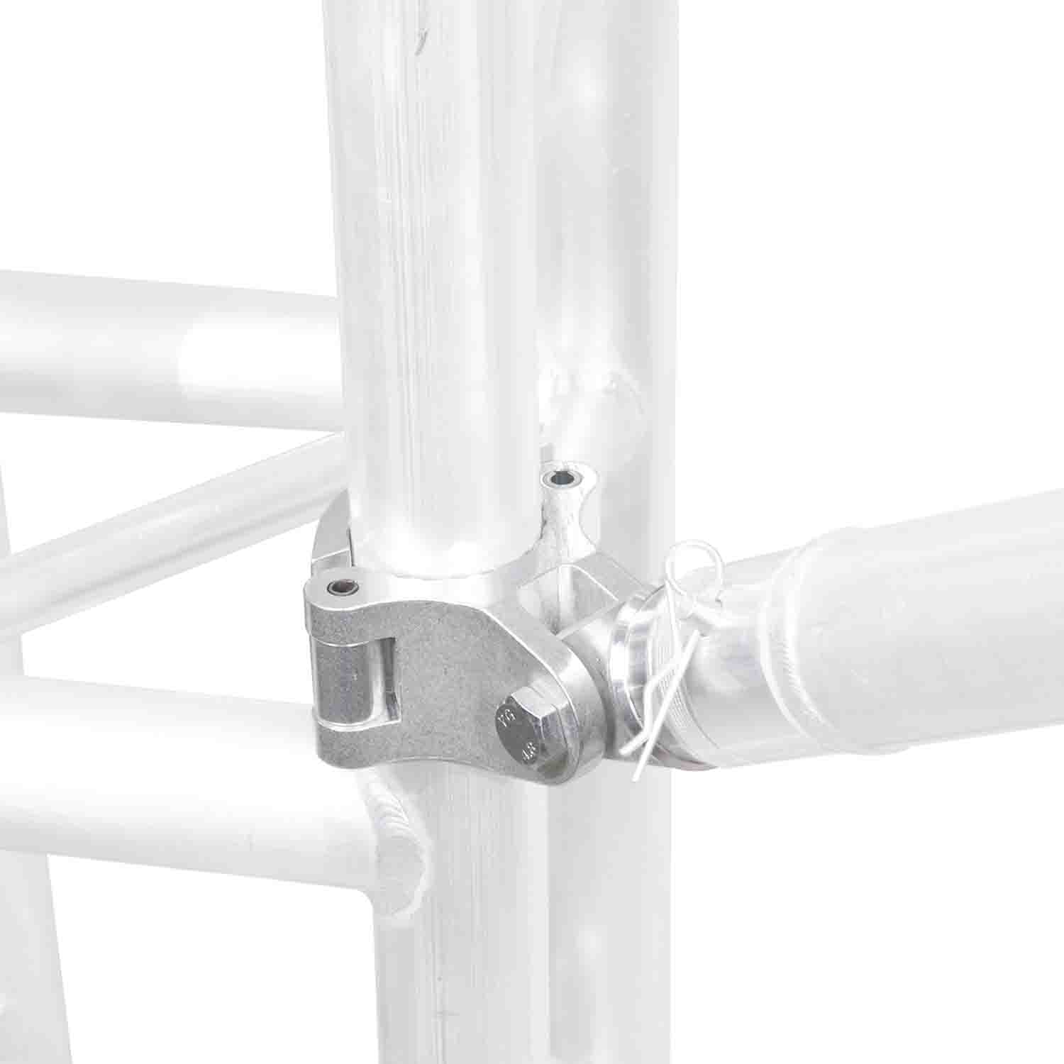 ProX T-CH16 Pro Clamp with Adjustable 180-degree Half Coupler Pin and Safety Clip - Hollywood DJ