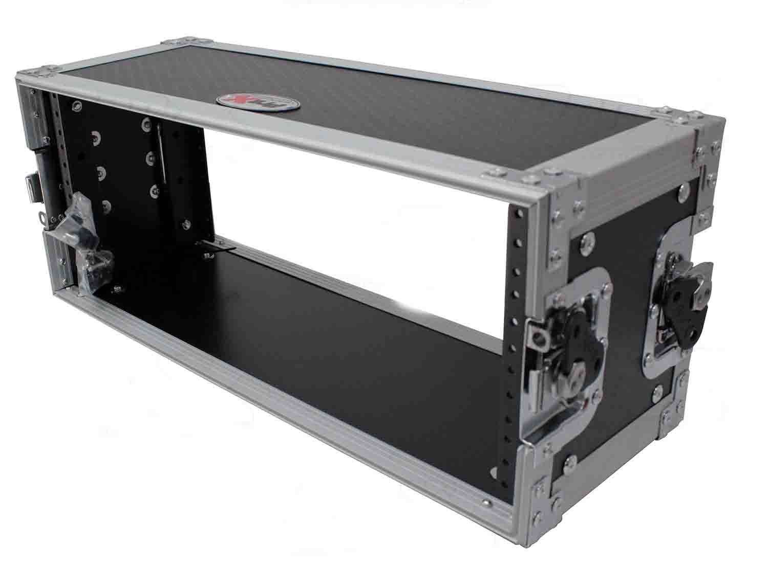 ProX X-4U7D 4U Deluxe Effects Rack 7" Deep Rail to Rail with Handle - Hollywood DJ