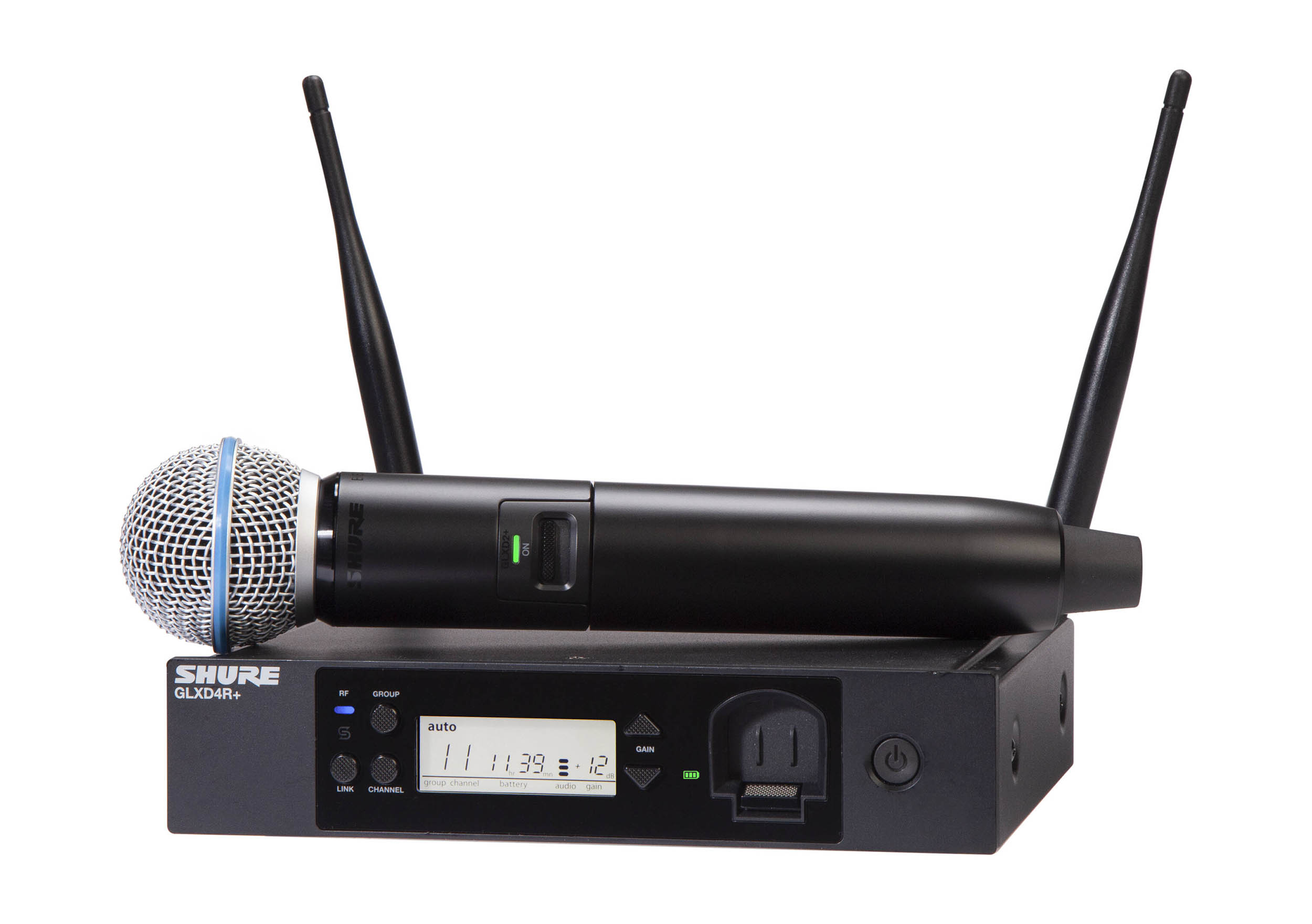 Shure GLXD24R+/B58-Z3 Digital Wireless Rack System with BETA 58A Vocal Microphone - Hollywood DJ