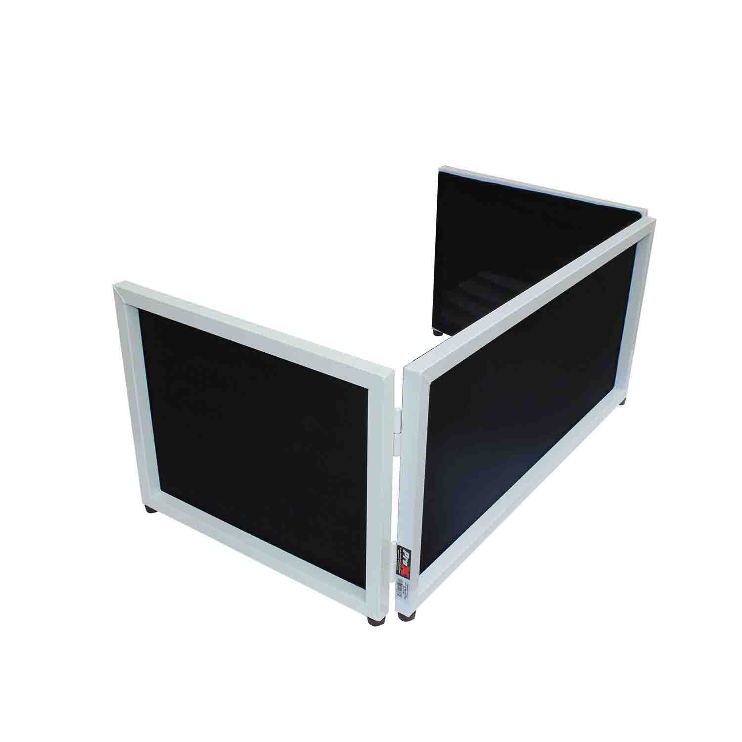 ProX XF-TTFW 6 Ft Tabletop DJ Facade White Frame with Black and White Scrims - Hollywood DJ