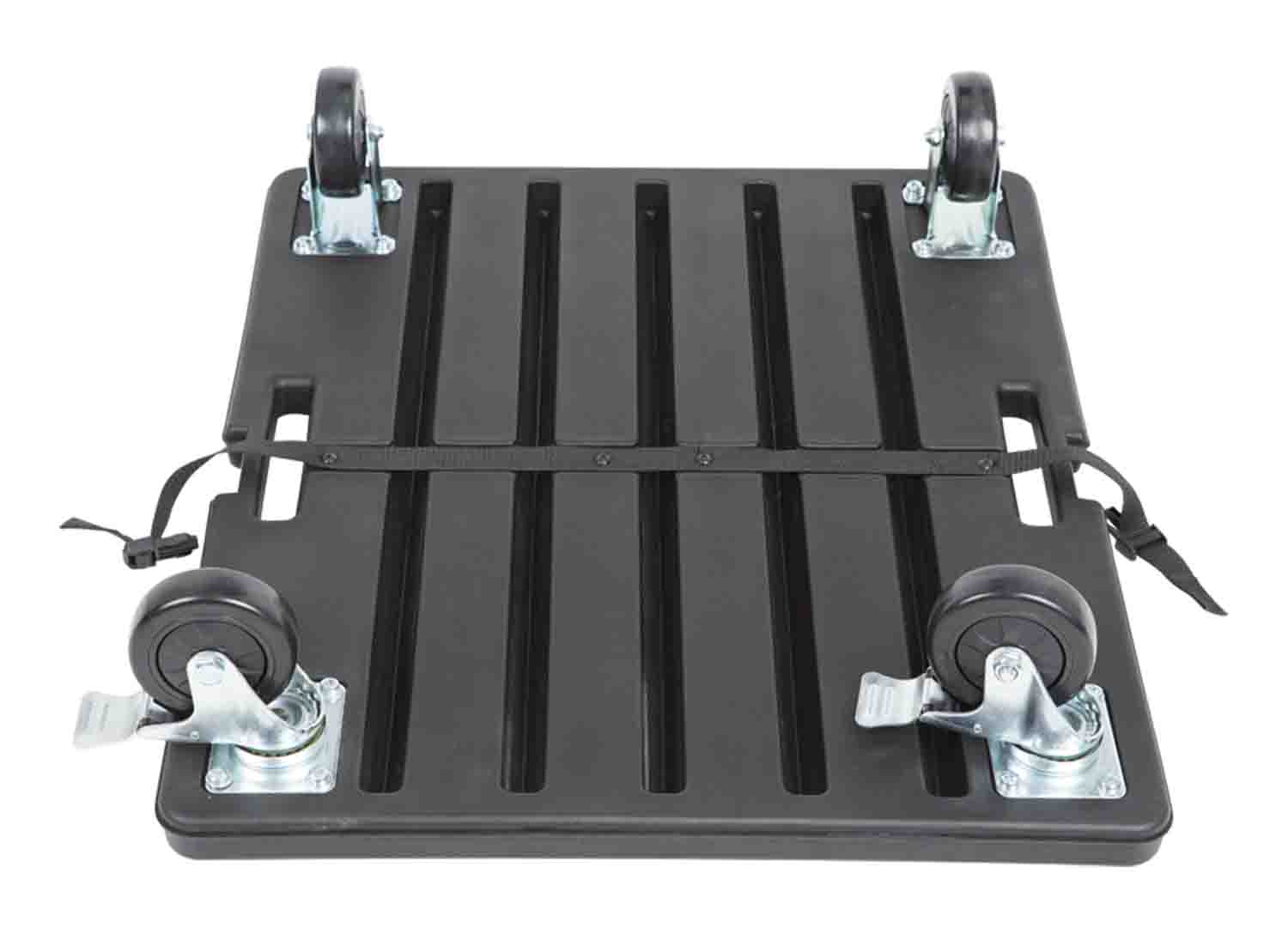SKB Cases 3RR-RCB Roto Molded Caster Board with 4-Locking Wheels for 3RR and 3RS Shock Rack Cases - Hollywood DJ