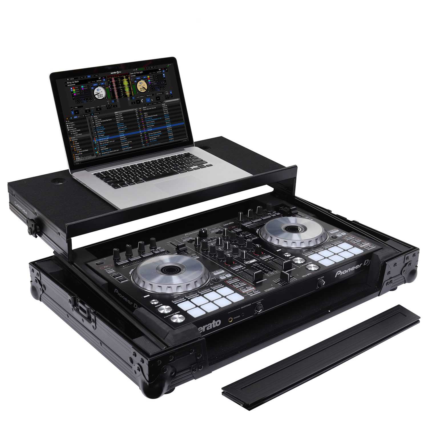 Open Box: Odyssey FZGSADDJSR2BL Flight Case for Pioneer DDJ-SR / DDJ-SR2 DJ Controller with Angle Glide Platform - Black - Hollywood DJ