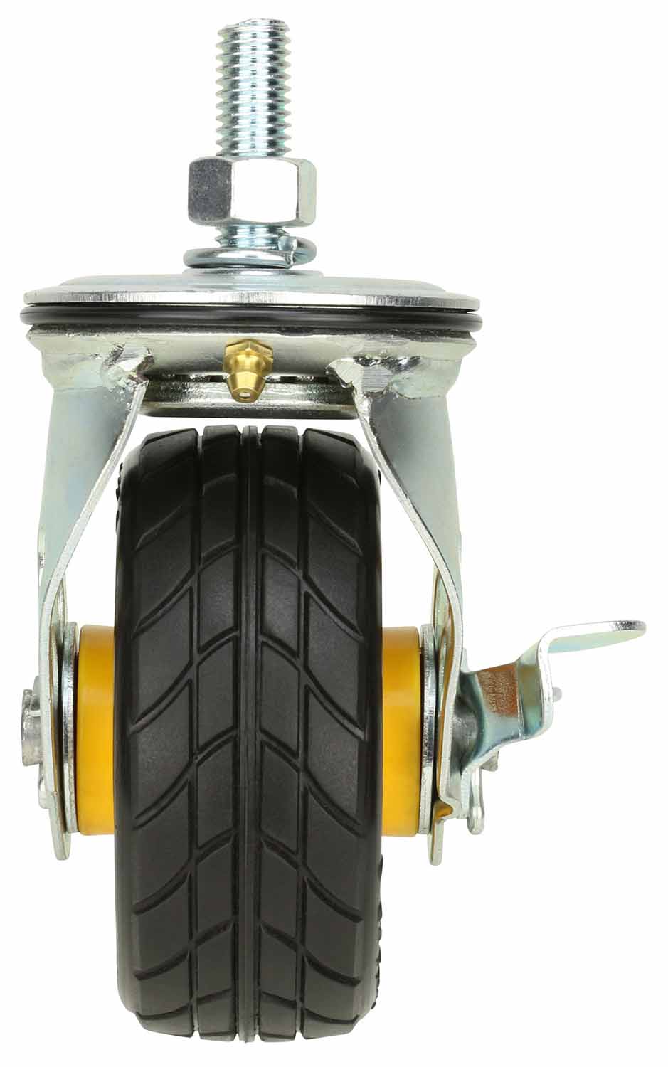 Rock N Rollerr RCSTR4X2 4" x 2" Ground Glder Wide Caster with Brake (upgrade for R2) - 2pk - Hollywood DJ