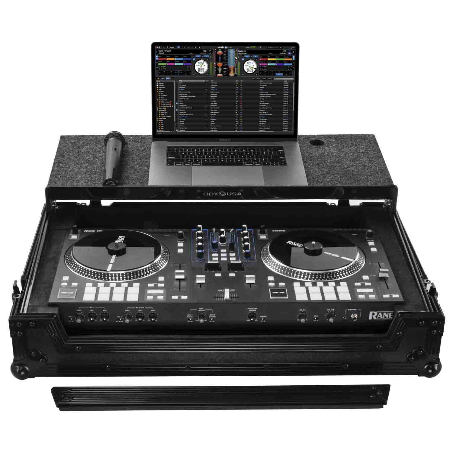 Odyssey FZGSRANEONEWBL DJ Flight Case for Rane One with Patented Glide Platform - Black - Hollywood DJ