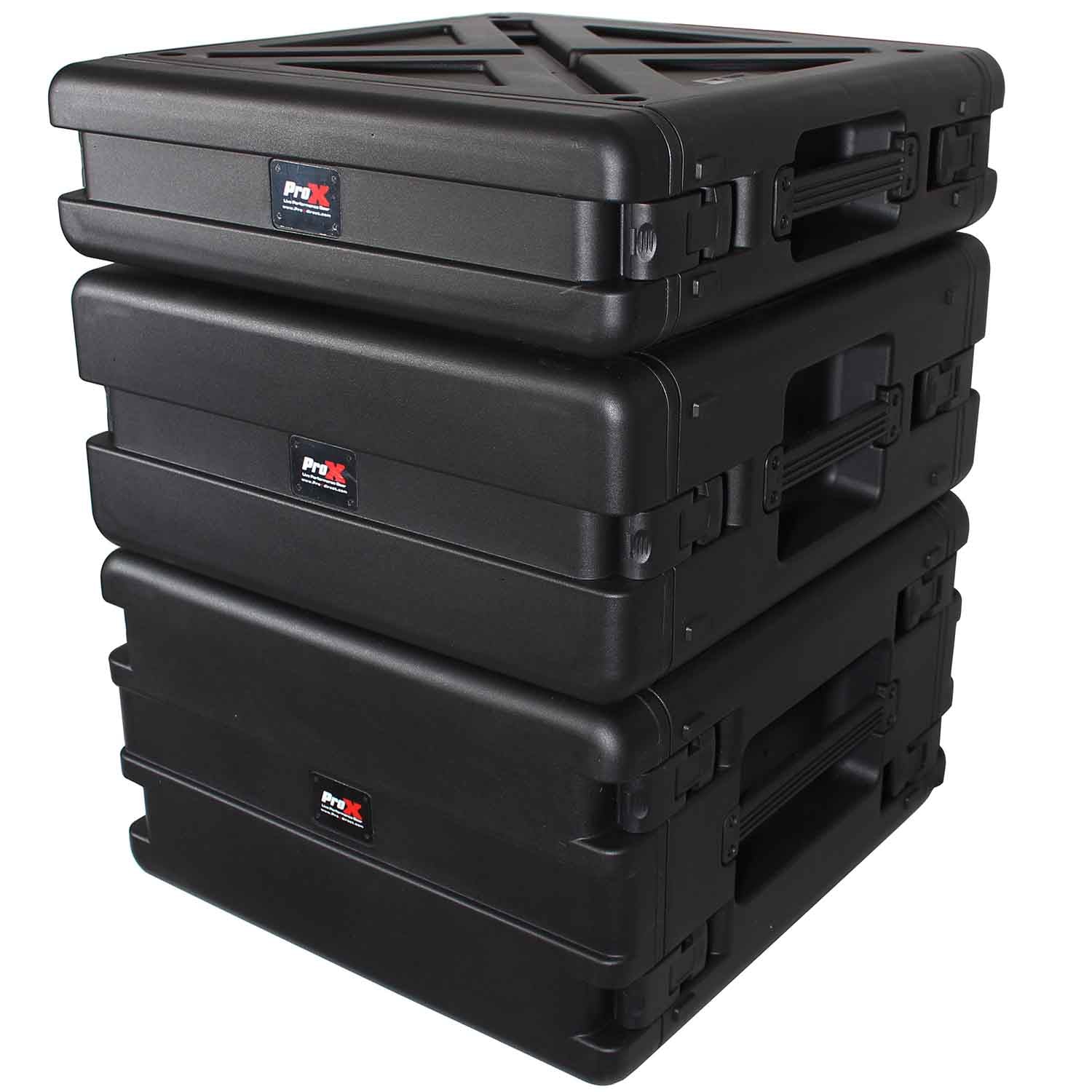 ProX XM-4U VaultX 4U Rack Air-tight, Water-sealed ABS Case - Hollywood DJ