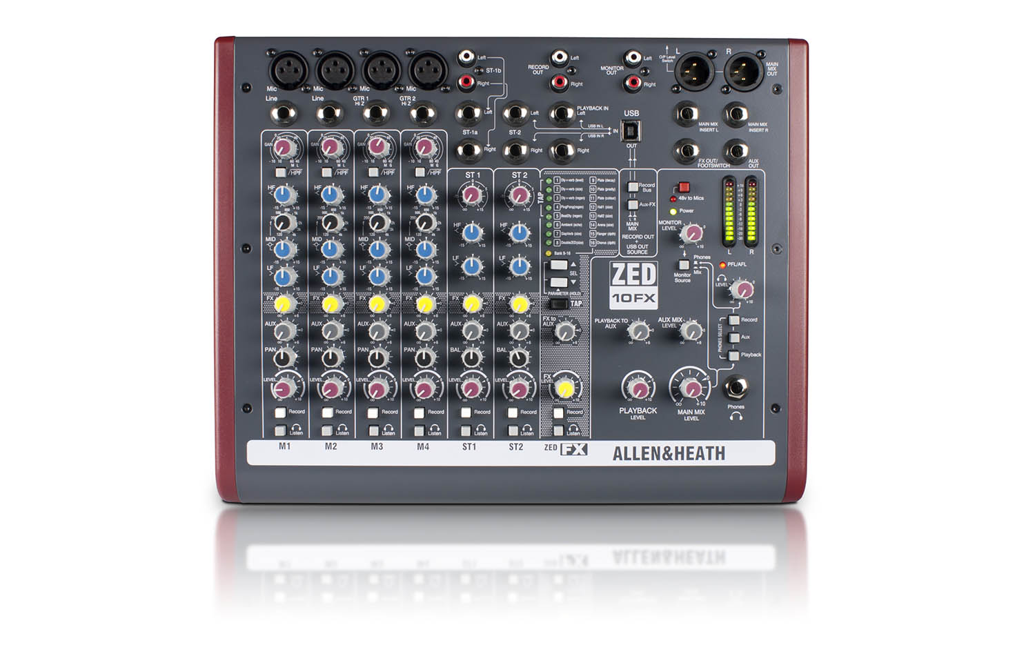 Allen & Heath AH-ZED-10FX Multipurpose Mixer with FX for Live Sound and Recording - Hollywood DJ
