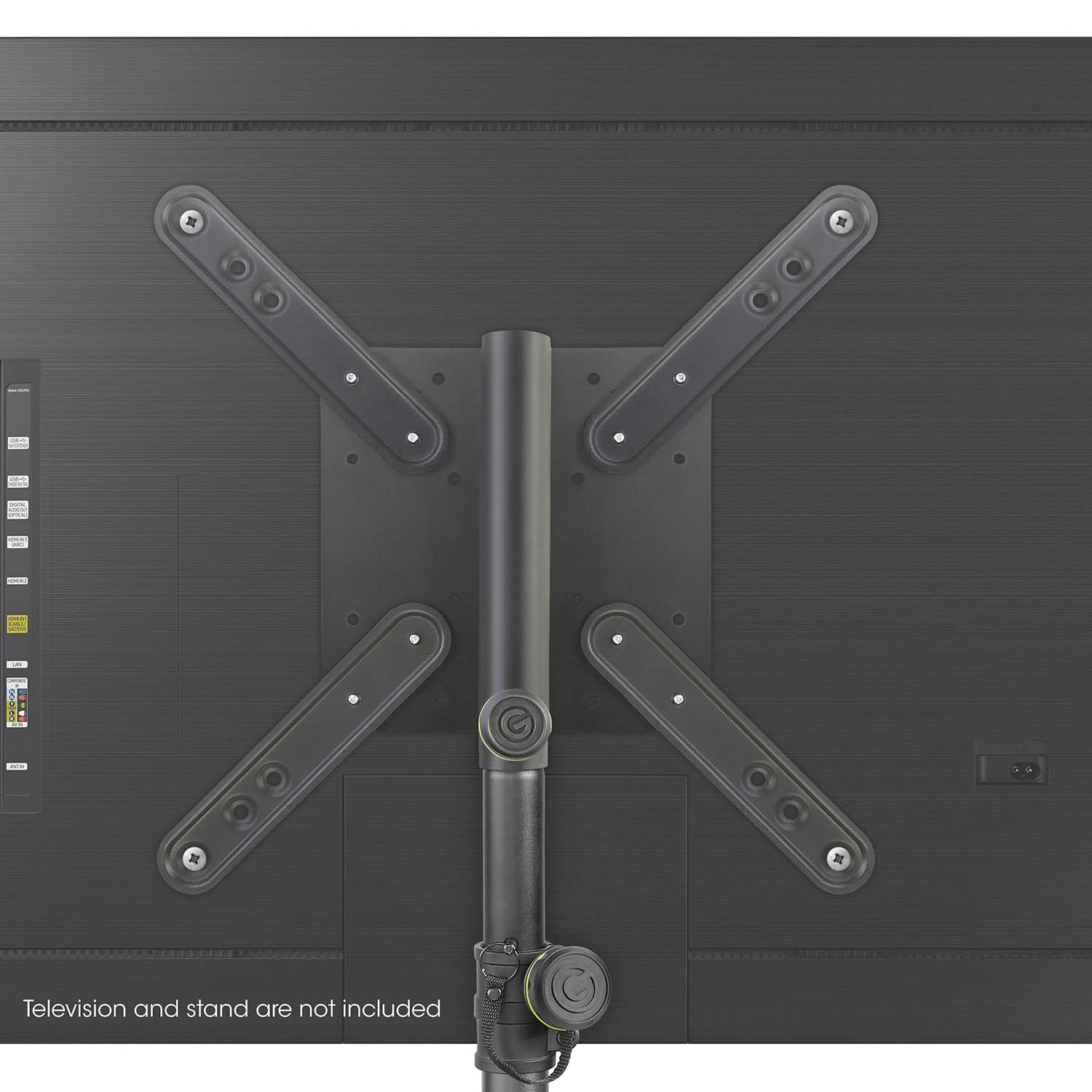 Gravity GSAVESA1 35 mm Pole Mount LCD TV Monitor Bracket with 7 VESA Hole Patterns - Hollywood DJ