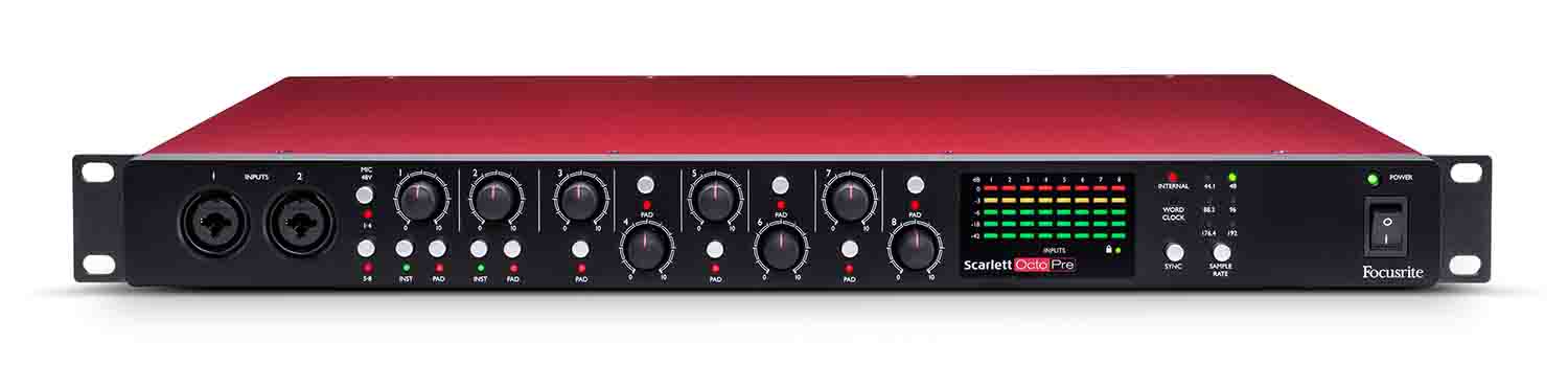 Focusrite Scarlett OctoPre Dynamic 8-Channel Preamp and Interface - Hollywood DJ