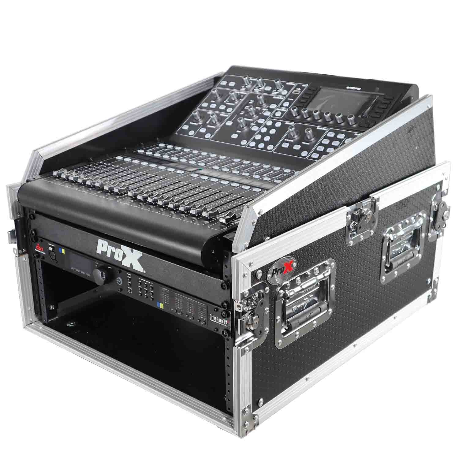 ProX T-6MRSS13ULT DJ Flight Case For 13U Top Mixer With Laptop Shelf - Hollywood DJ