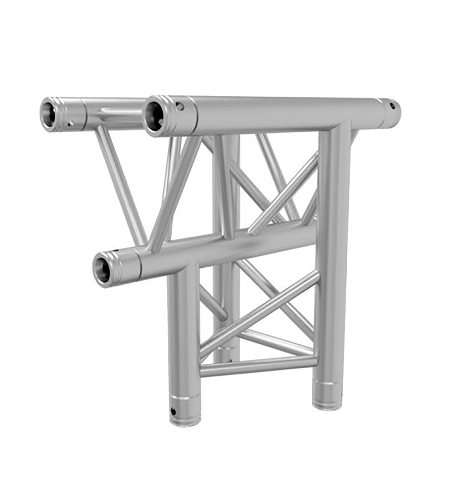 Global Truss TR-4096V-D, Three Way Triangular Vertical T-Junction Apex Down for F33 Triangle Truss - 1.64 FT - Hollywood DJ