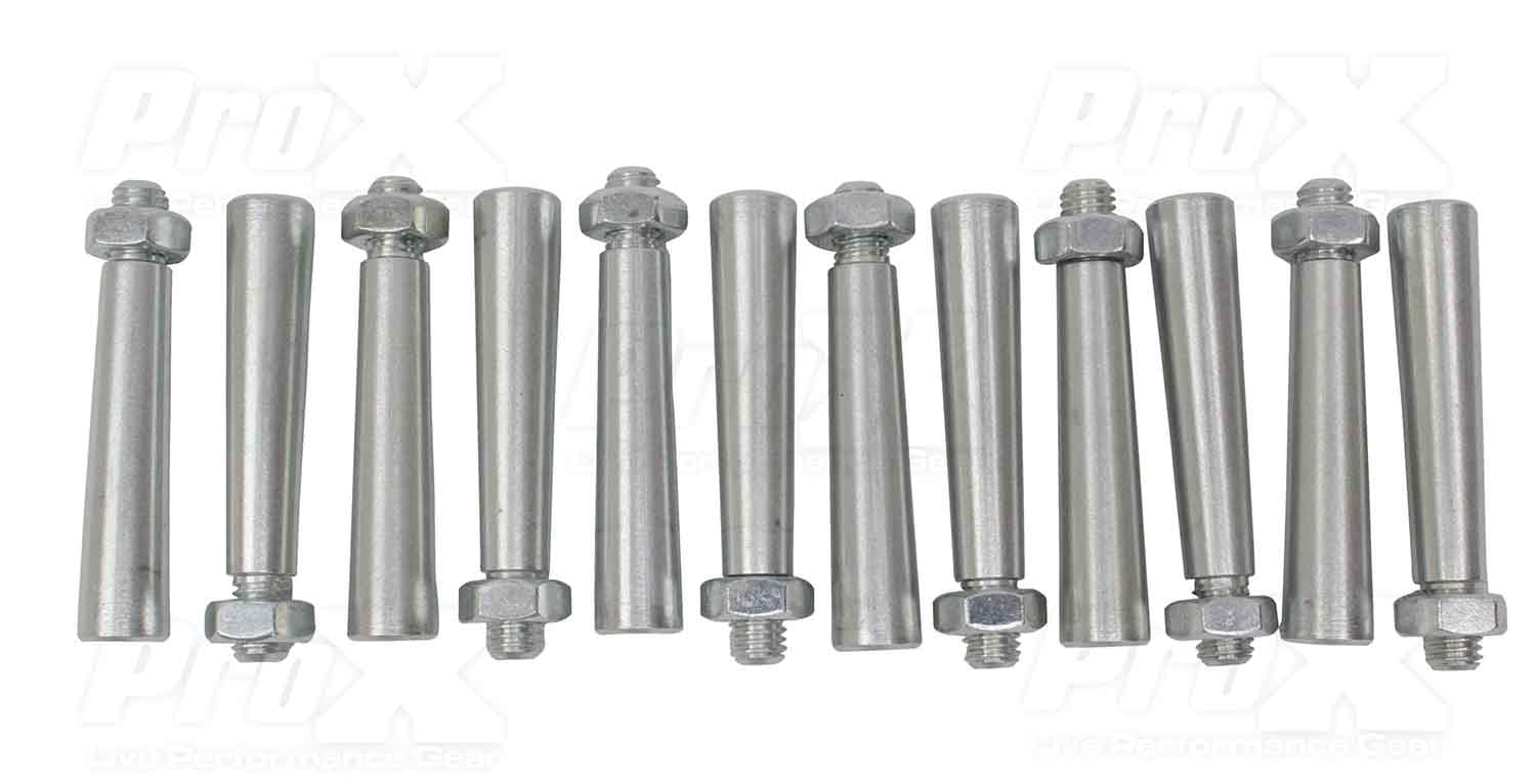 ProX XT-SPN12, 12 Pack Tapered Shear Pin with Threaded Tip and Nut for Conical Coupler - Hollywood DJ