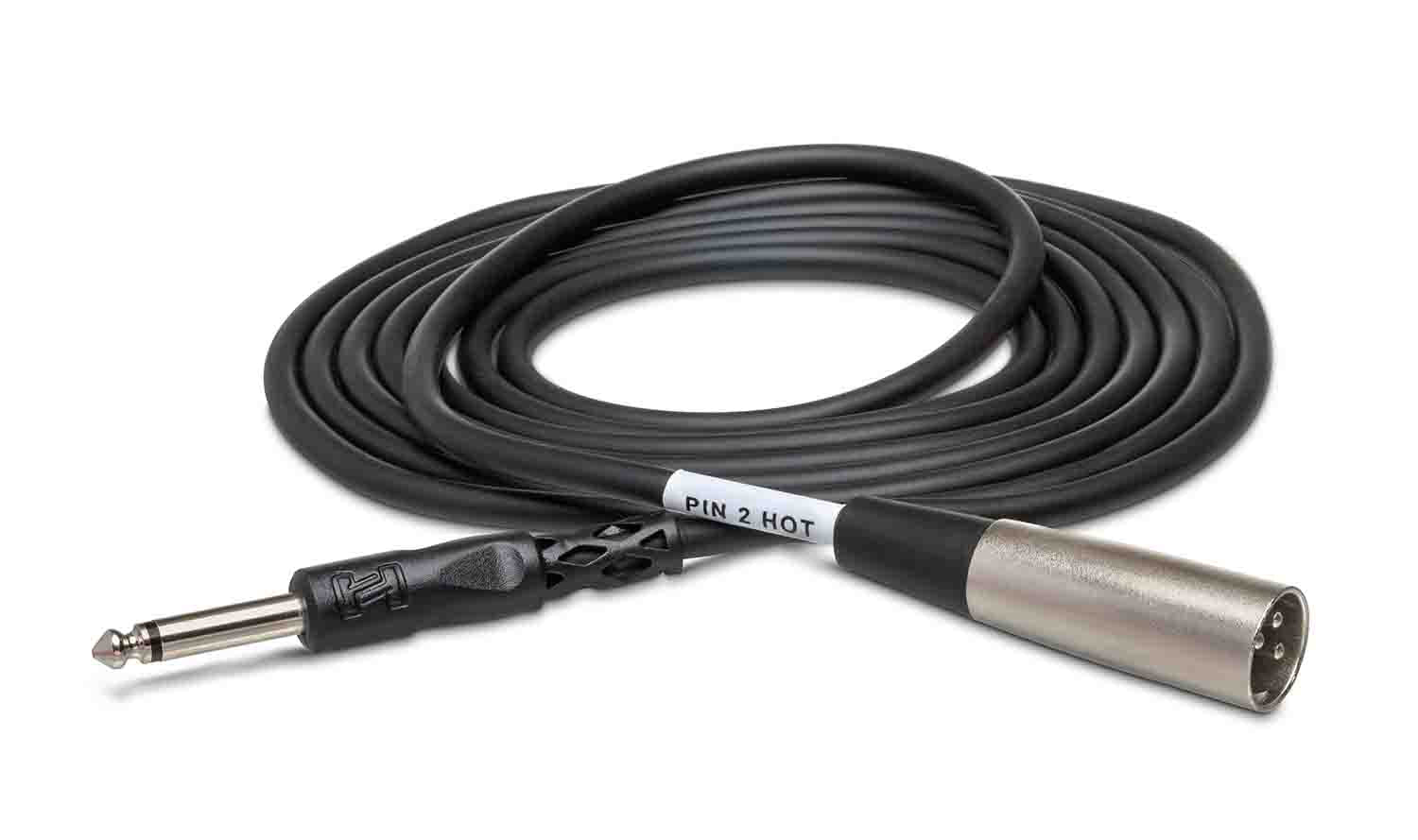 Hosa PXM-120, 1/4" TS to XLR3M Unbalanced Interconnect Cable - 20 Feet - Hollywood DJ