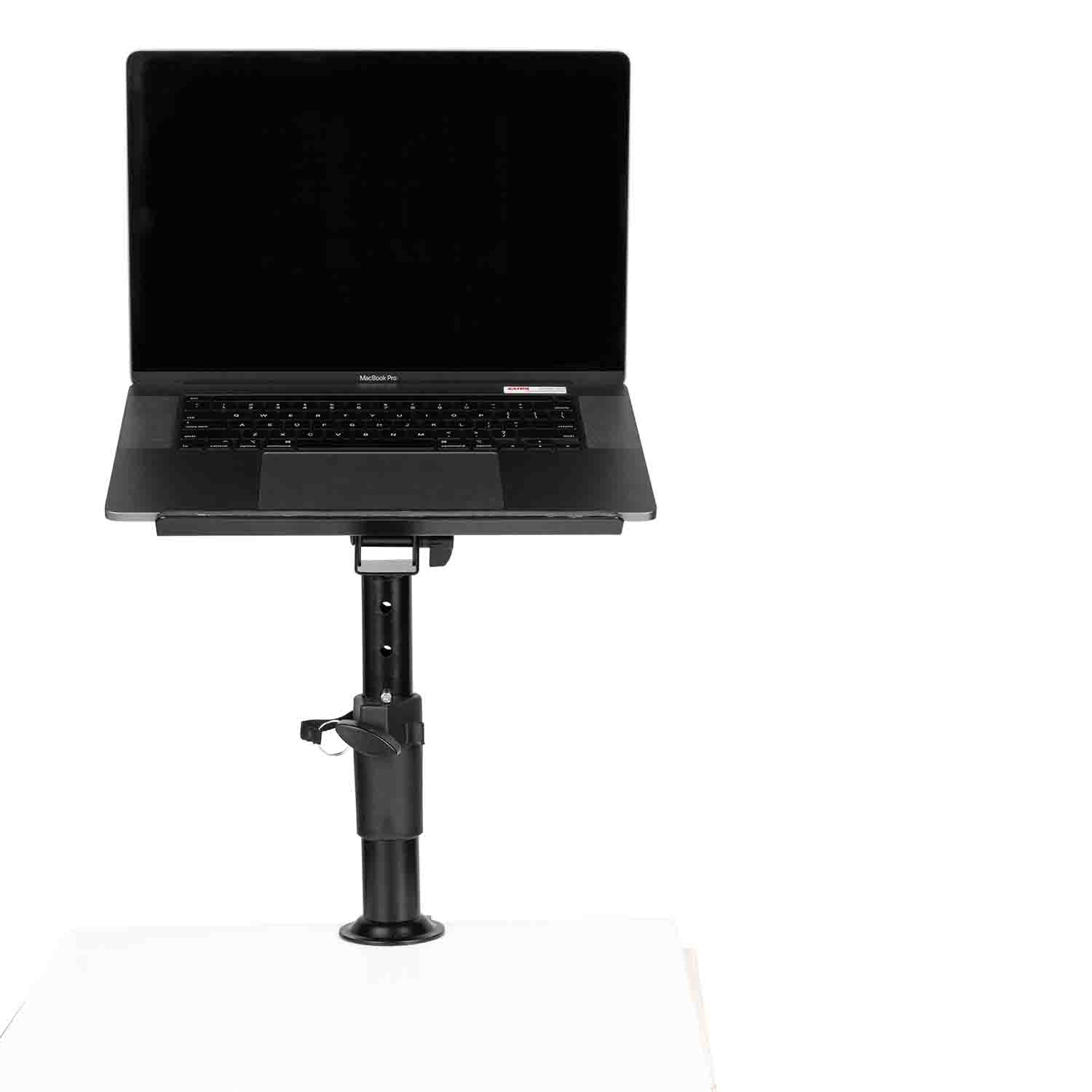 Gator Frameworks GFWLAPTOP2500 Clampable Laptop Stand - Desktop Clamp with Adjustable Height (Universal) - Hollywood DJ