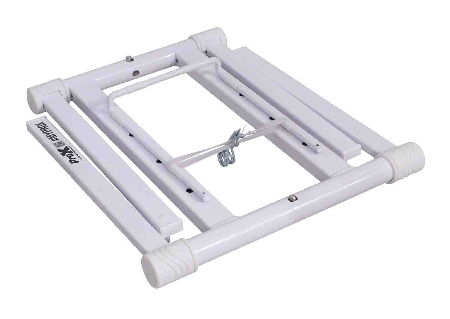 ProX T-LPS600WHITE, DJ Foldable Laptop Stand with Carrying Bag - White - Hollywood DJ