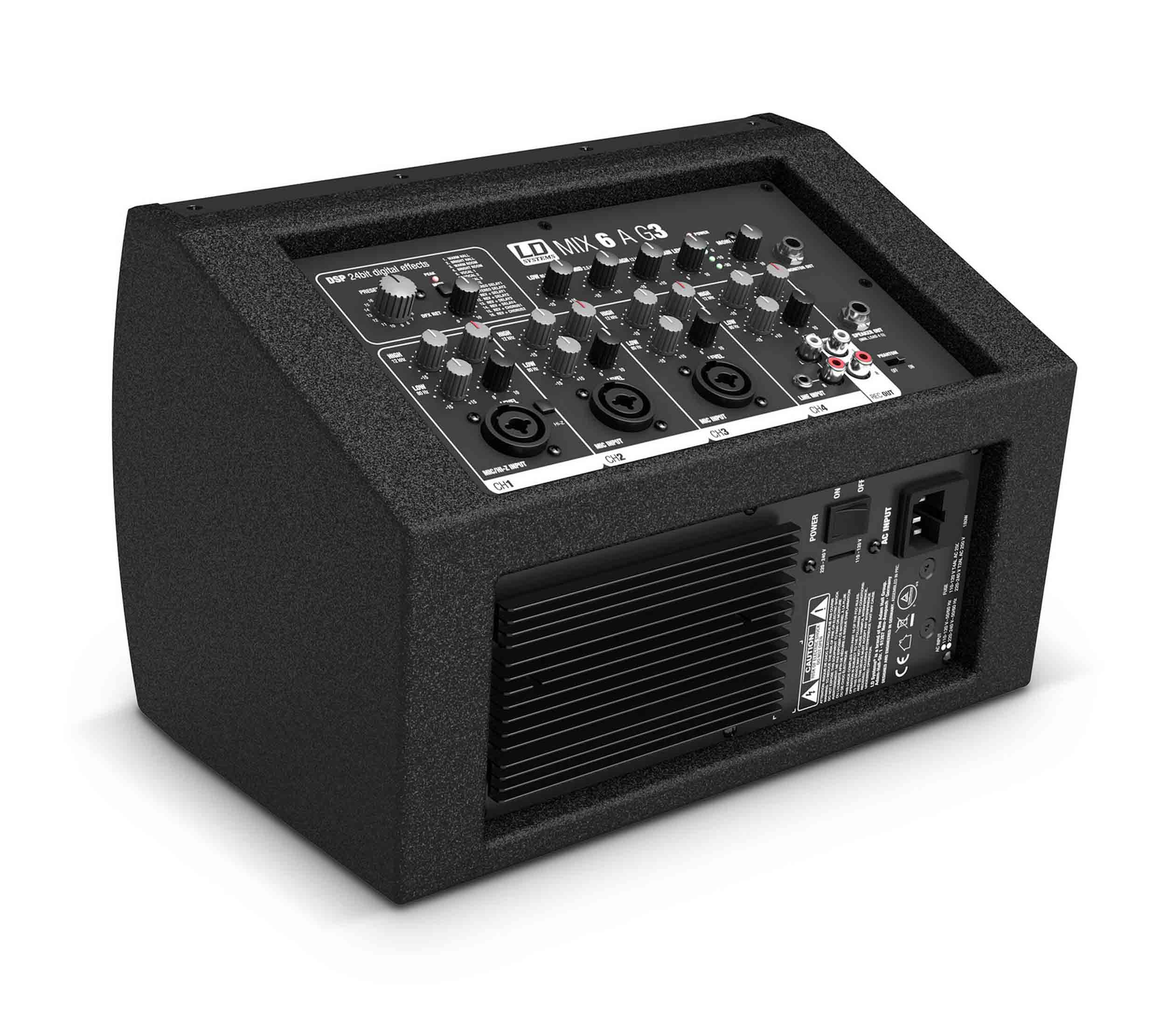 LD Systems MIX 62 A G3 Active 2-Way Loudspeaker with Integrated 4-Channel Mixer - Hollywood DJ