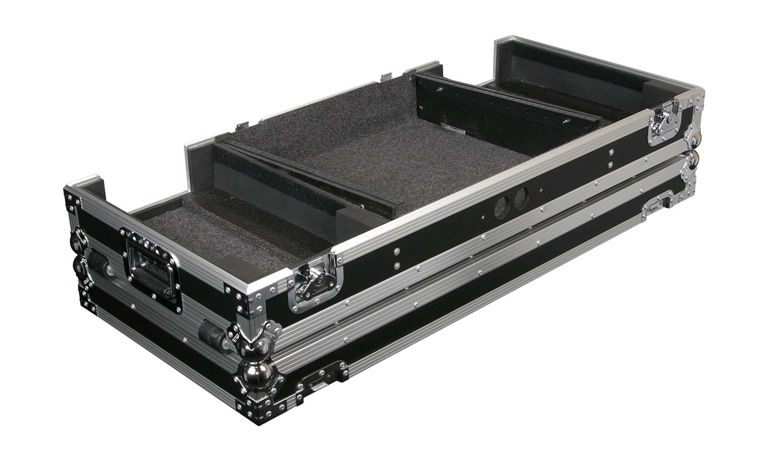 Odyssey FZ19CDiW Universal 19-Inch Format DJ Mixer and Two Medium Format Media Players Coffin Flight Case - Hollywood DJ