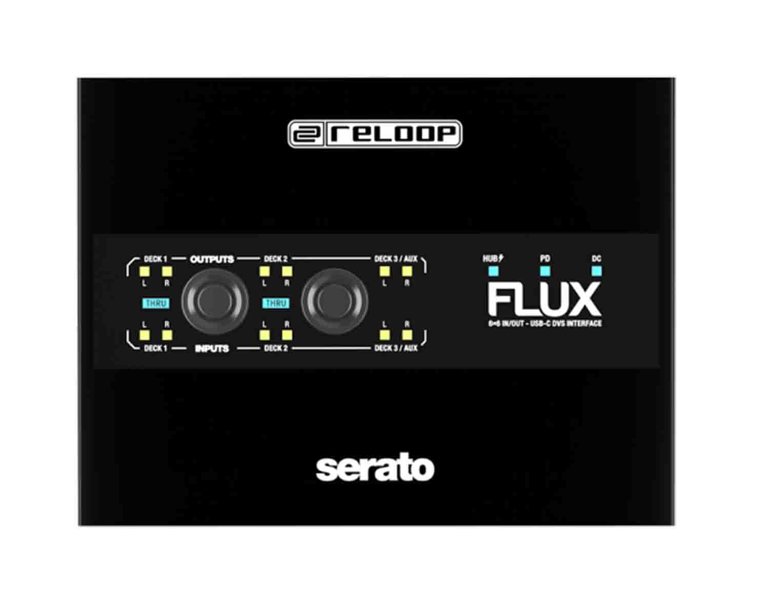 Reloop Flux Next Generation USB-C 3-Channel 6x6 DVS Interface for Serato DJ Pro Reloop