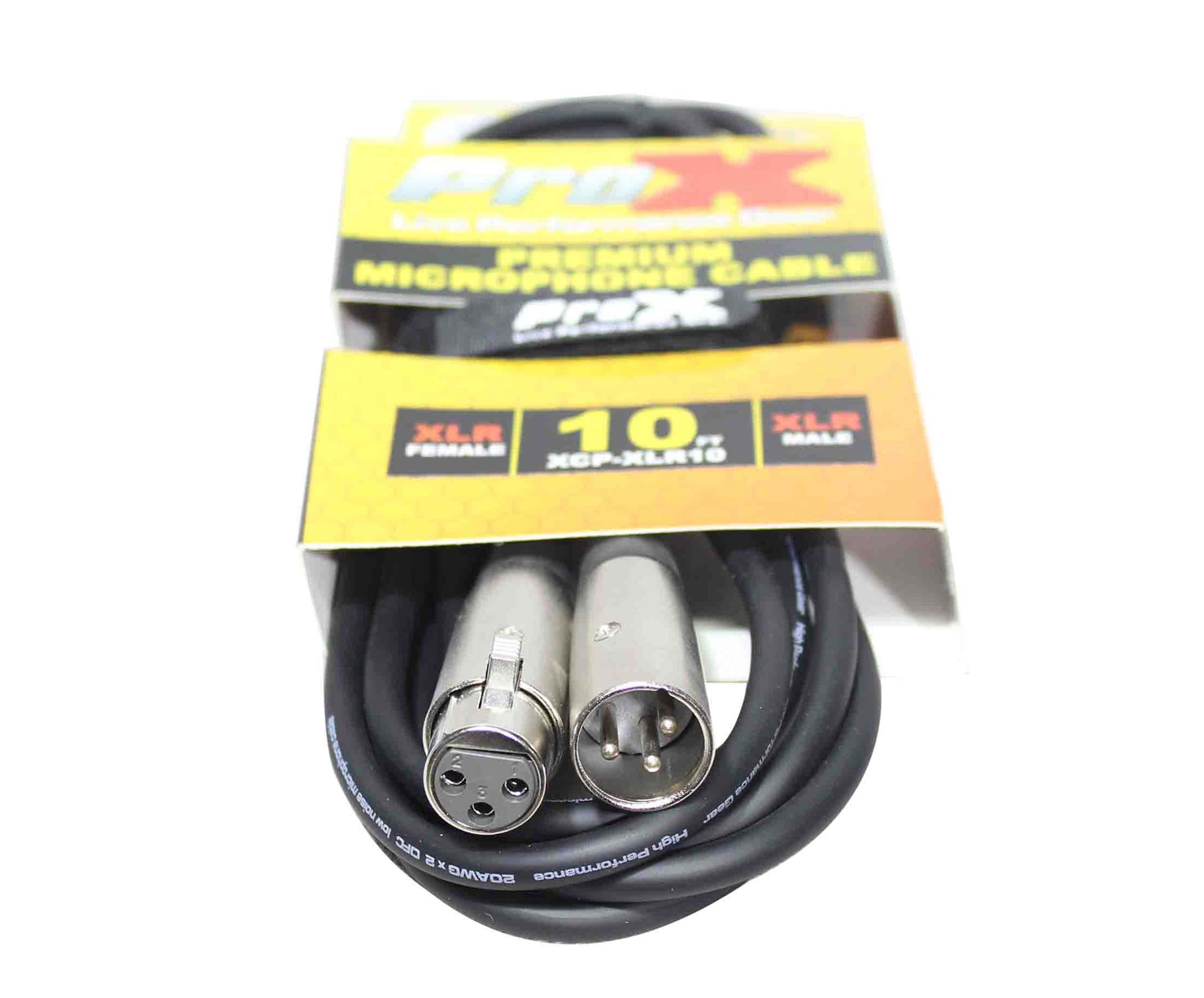 Prox XCP-XLR10 Balanced XLR3-F to XLR3-M Premium Audio Microphone Cable - 10 Feet by ProX Cases