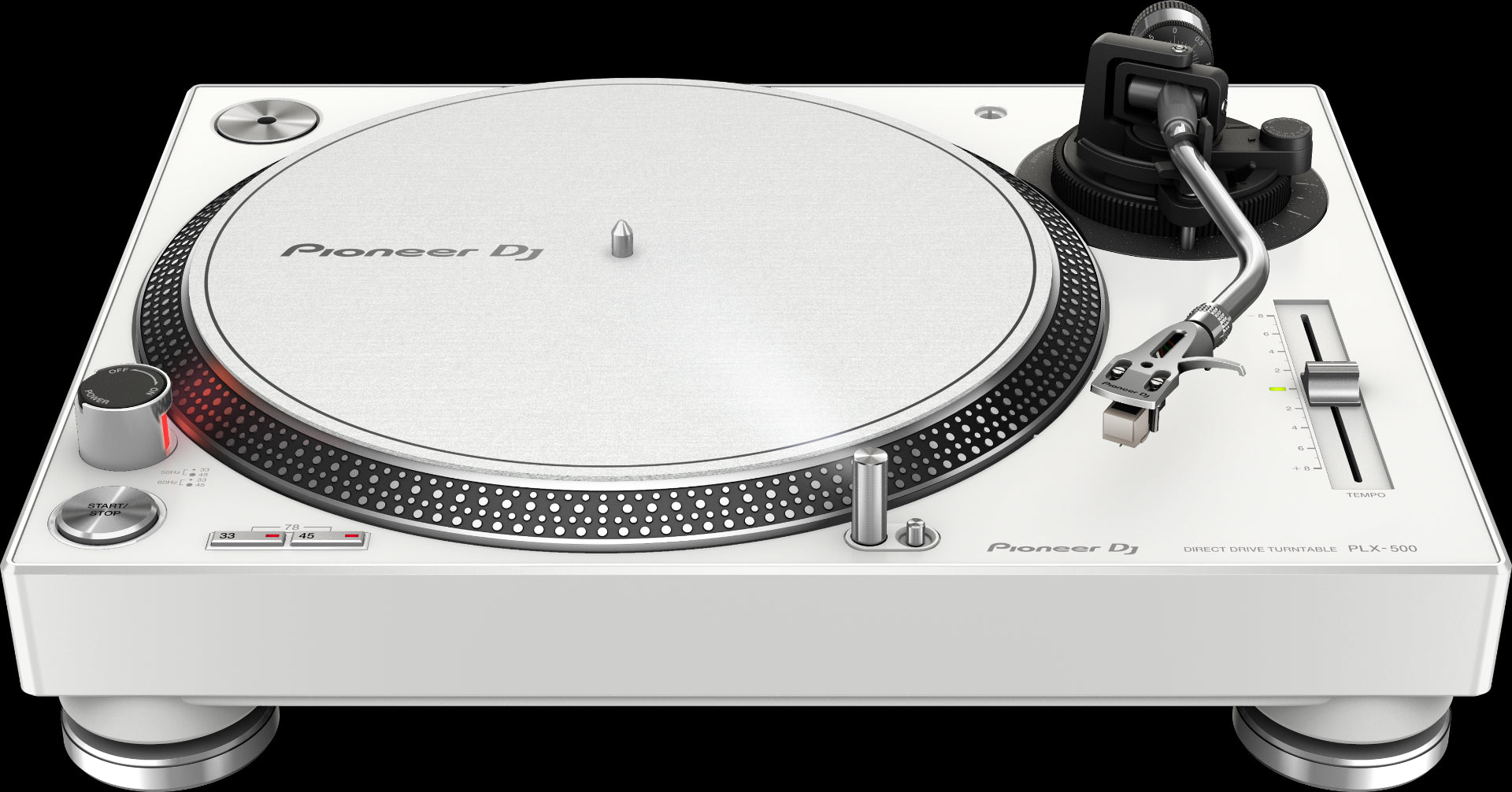 Open BoX:Pioneer DJ PLX-500W High Torque Direct Drive Turntable (White) | Open Box - Hollywood DJ