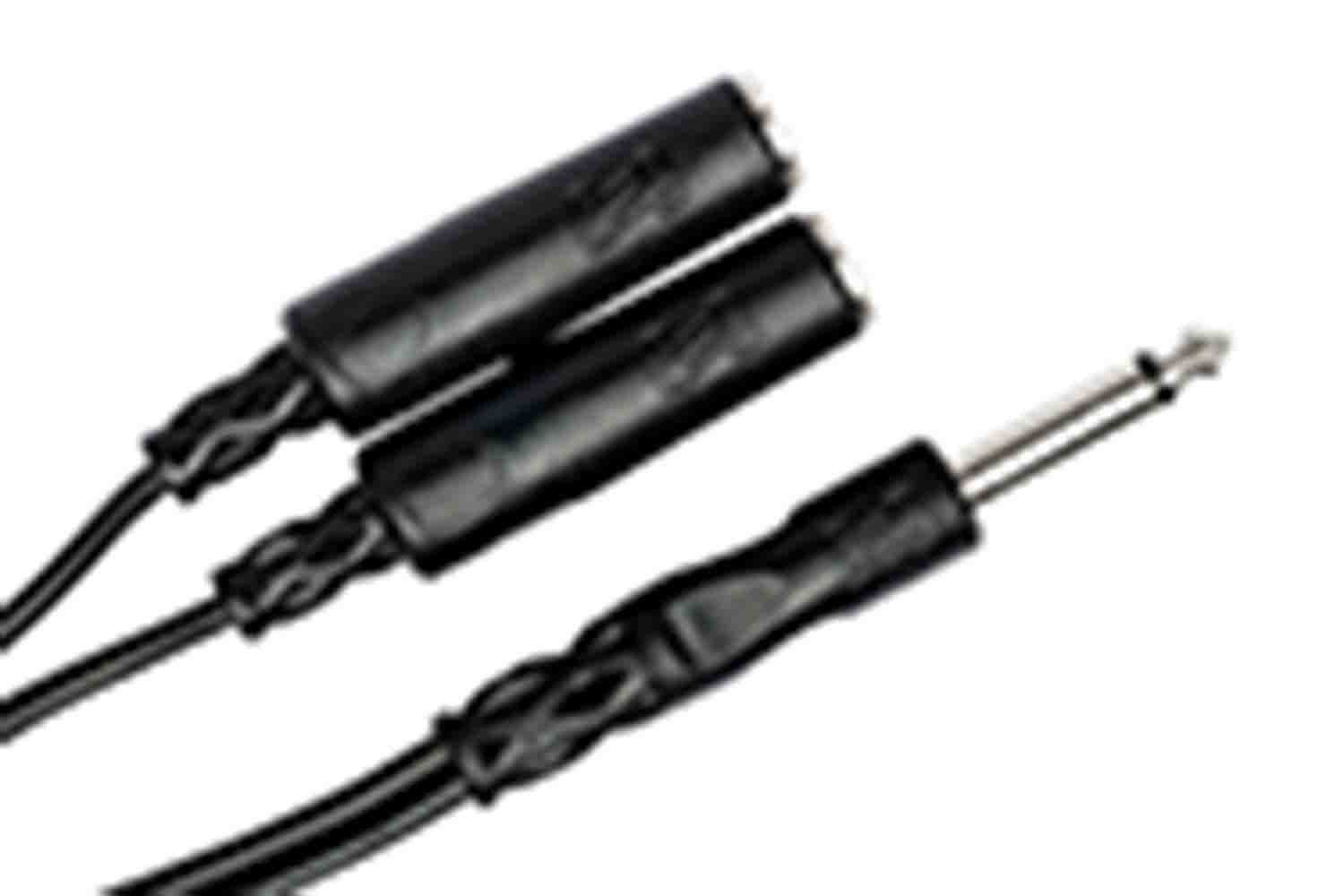Hosa YPP-111 Y Cable 1/4" Male to Two 1/4" Female - Hollywood DJ