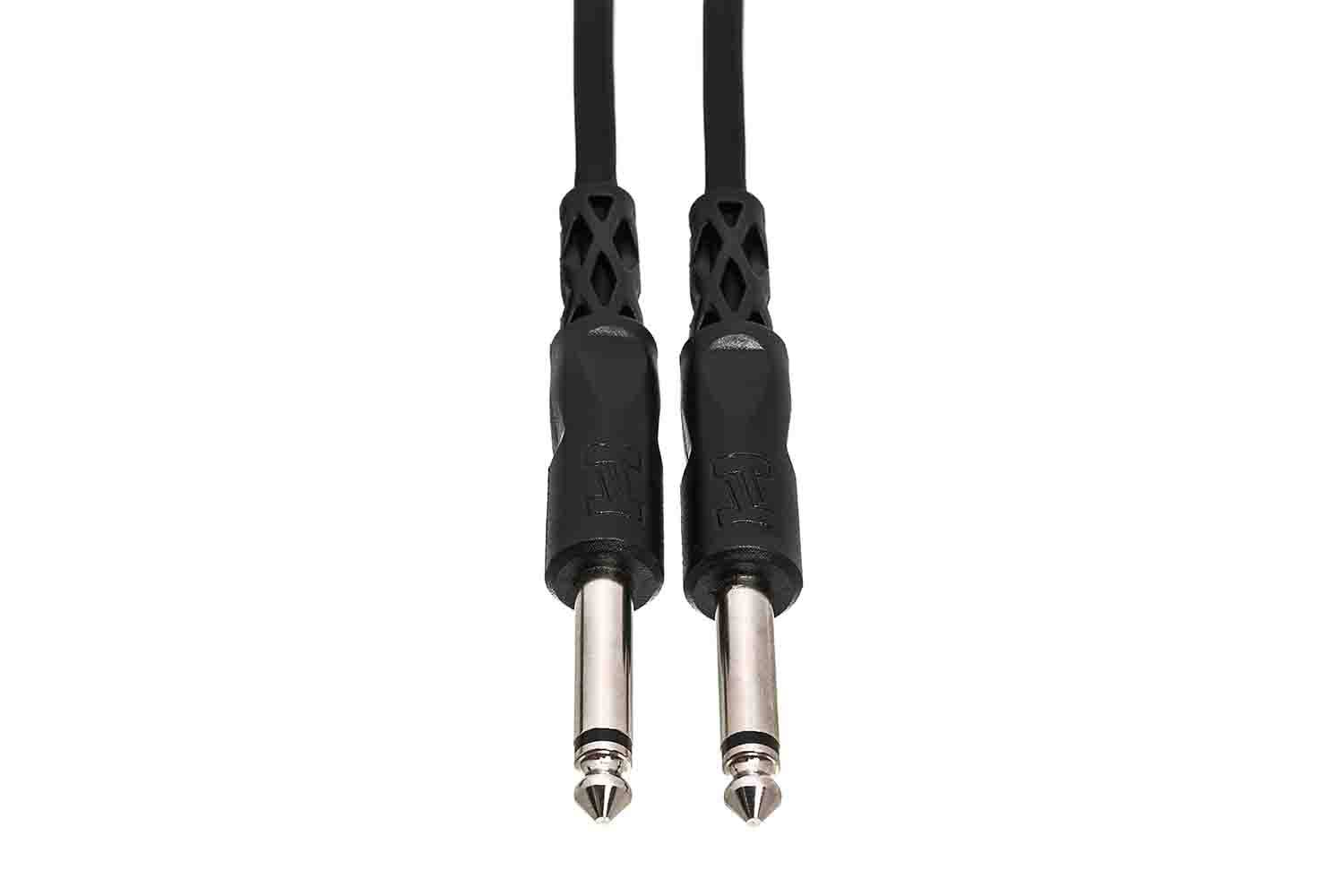Hosa CPP-103 Unbalanced Interconnect Cable, 1/4 in TS to Same - 3 Feet - Hollywood DJ