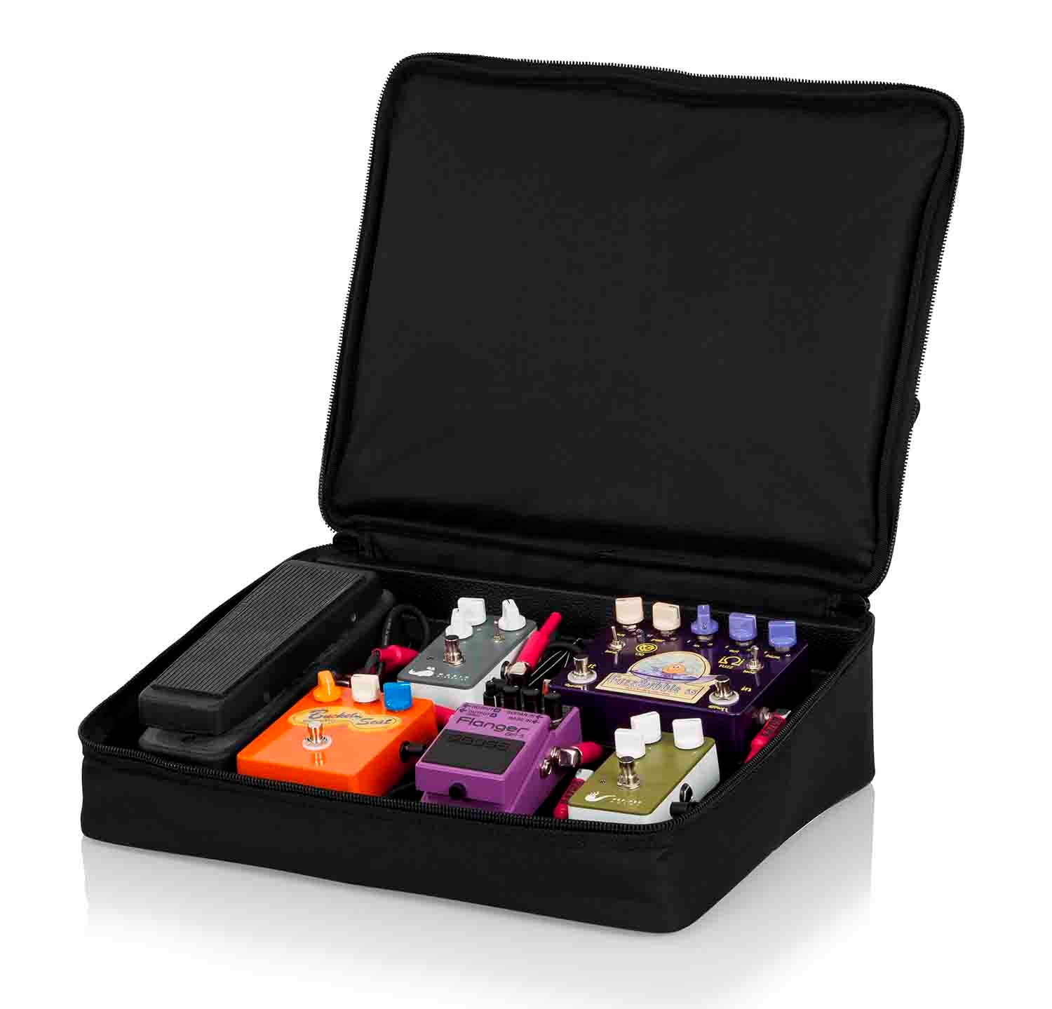 Gator Cases GPT-BL-PWR Guitar Pedal Board with Nylon Carry Bag and Power Supply - Hollywood DJ