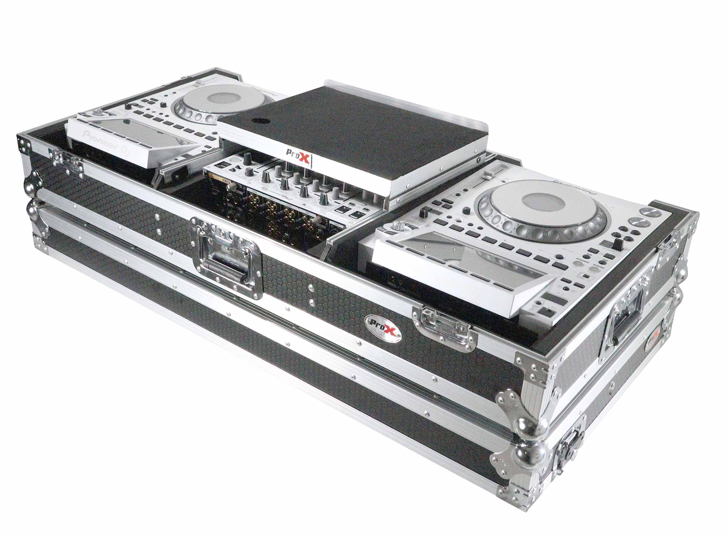 ProX XS-CDM3000WLT DJ Flight Case for Pioneer Mixer DJM-900NXS2 and 2 CDJ-3000 with Wheels and Laptop Shelf ProX Cases