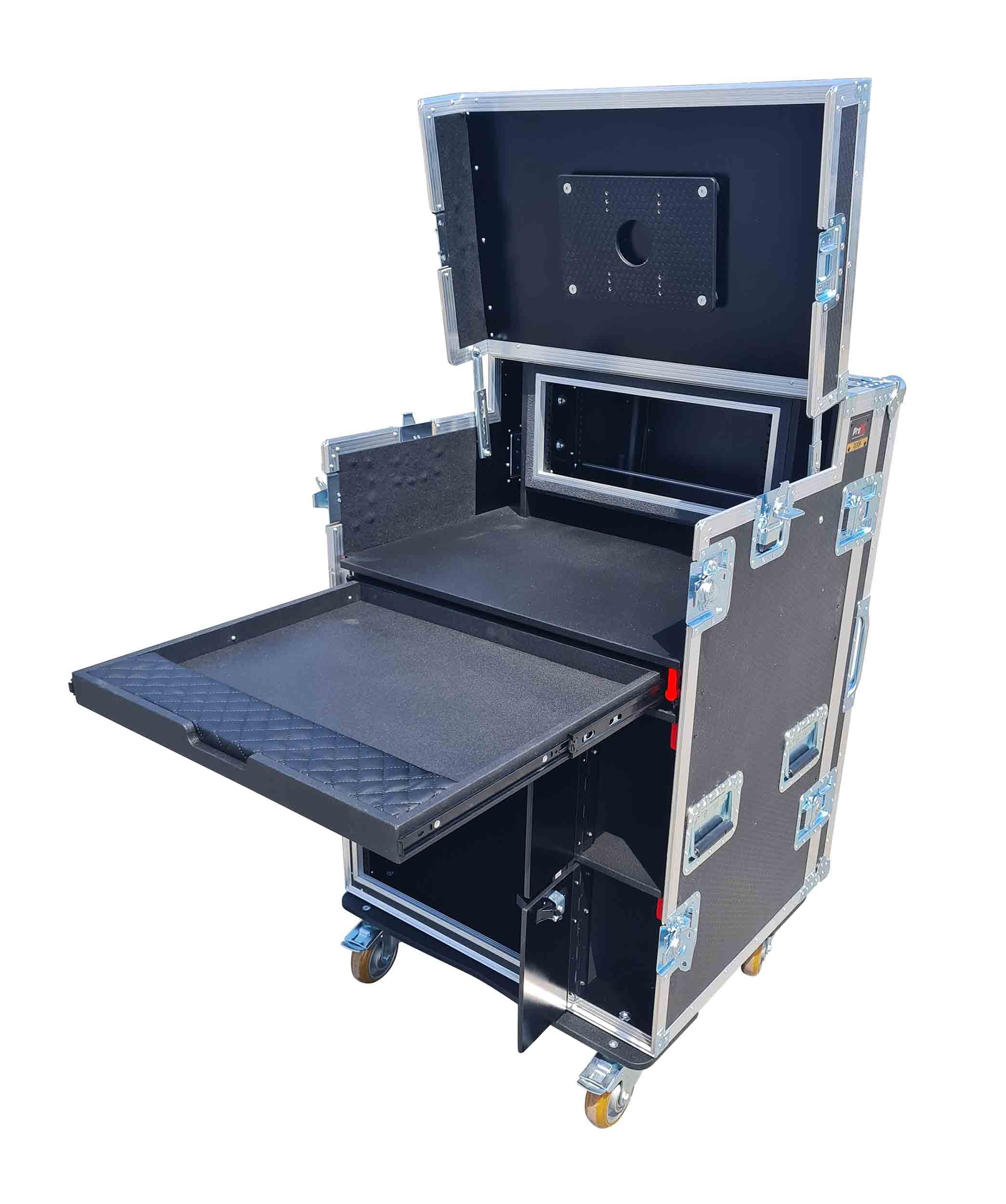 ProX XZF-AVPRO12U4U, Mobile AV Broadcasting Streaming Recording Case with 4U Top 12U Bottom by ProX Cases