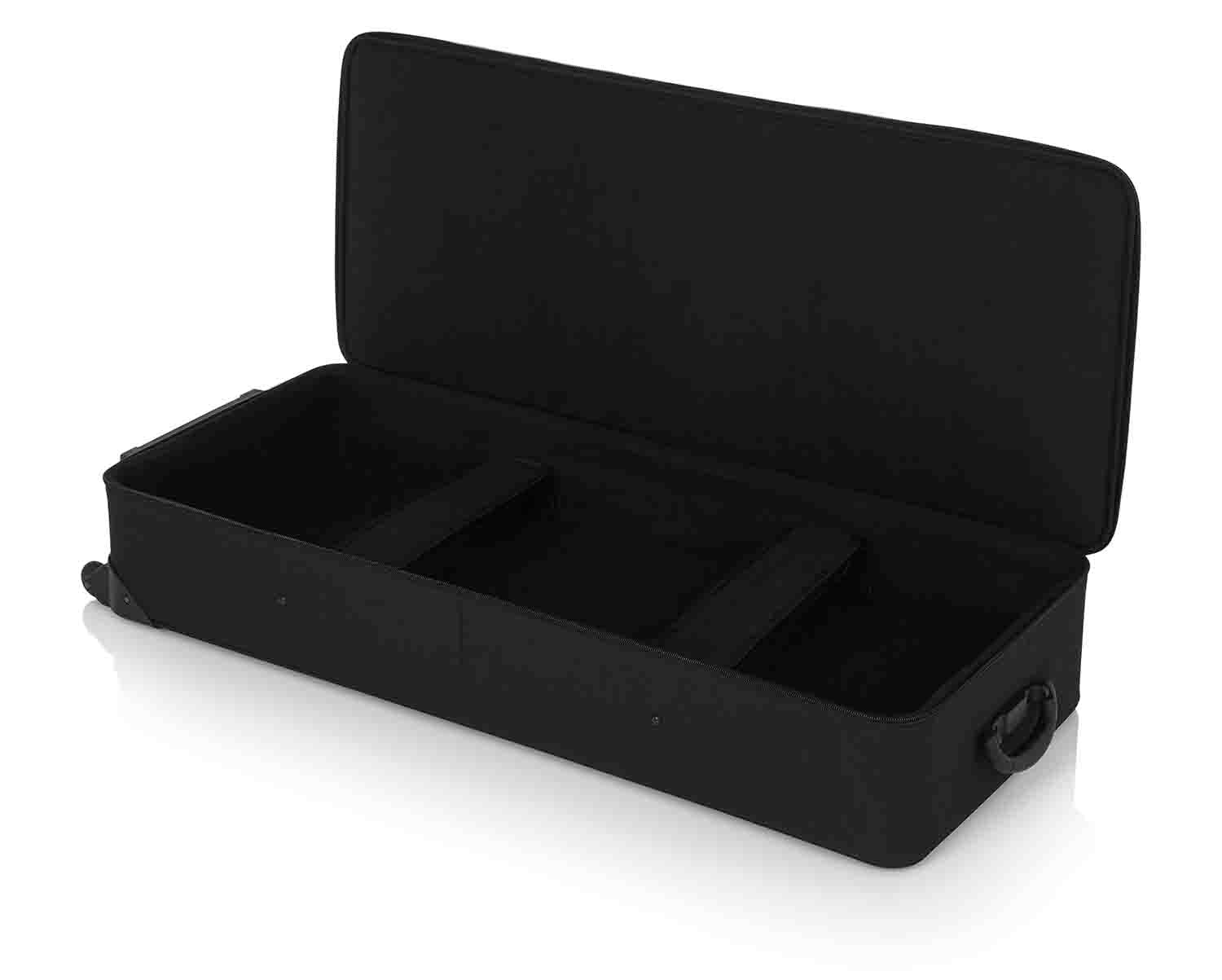Gator Cases GK-61 Rigid EPS Foam Lightweight DJ Case for 61 Note Keyboards with Wheels - Hollywood DJ