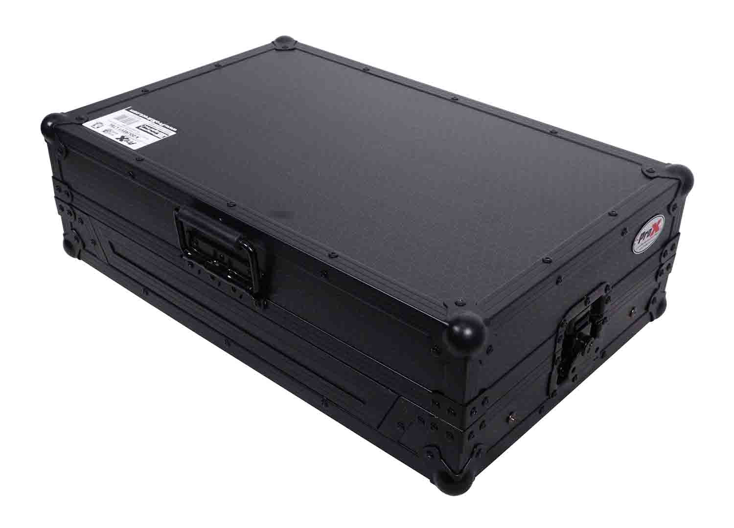 ProX X-DDJREV1LTBL Flight Case for Pioneer DDJ-REV1 Digital Controller with Sliding Laptop Shelf - Black on Black - Hollywood DJ