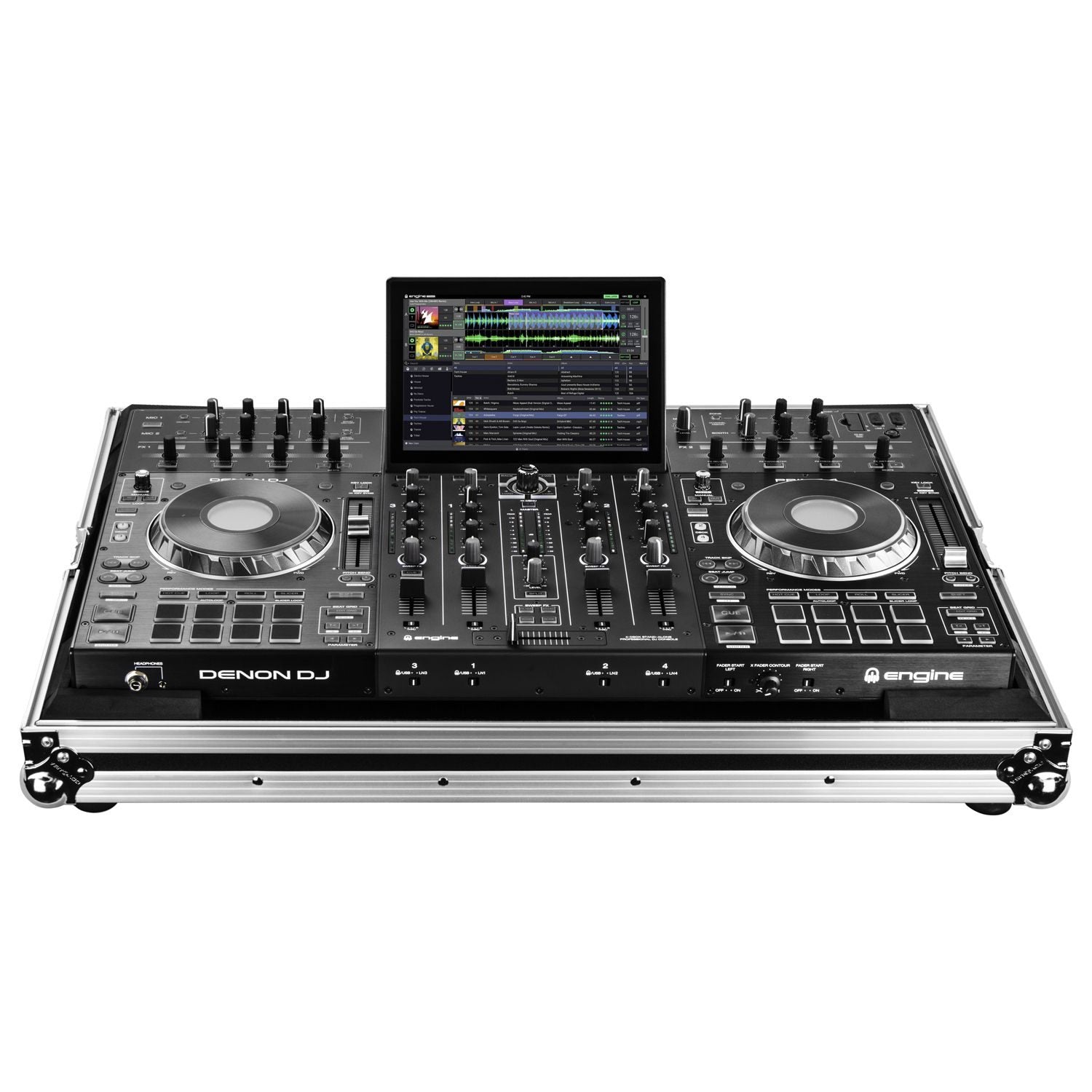 Open Box: Odyssey FZDNPRIME4, Denon Prime 4 Low Profile Flight Case - Hollywood DJ