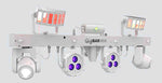 Chauvet DJ GIGBAR MOVE 5-in-1 Lighting System With Pre-Mounted On a Single Bar- White - Hollywood DJ